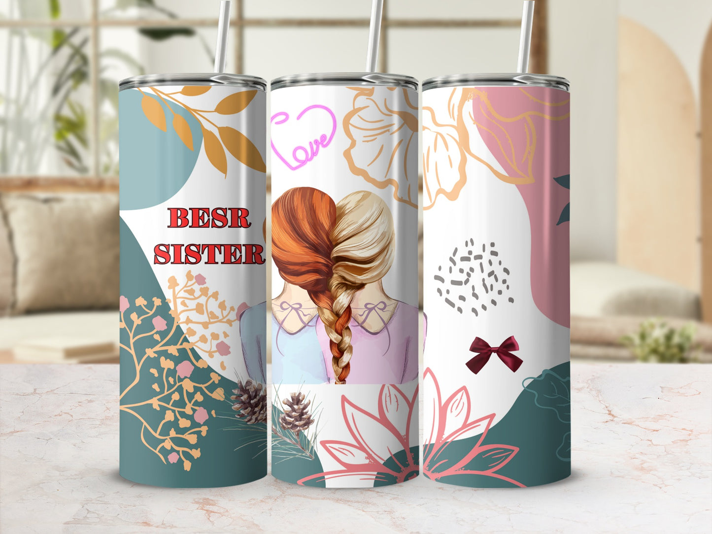 Best Sister Insulated Tumbler Flask Cup