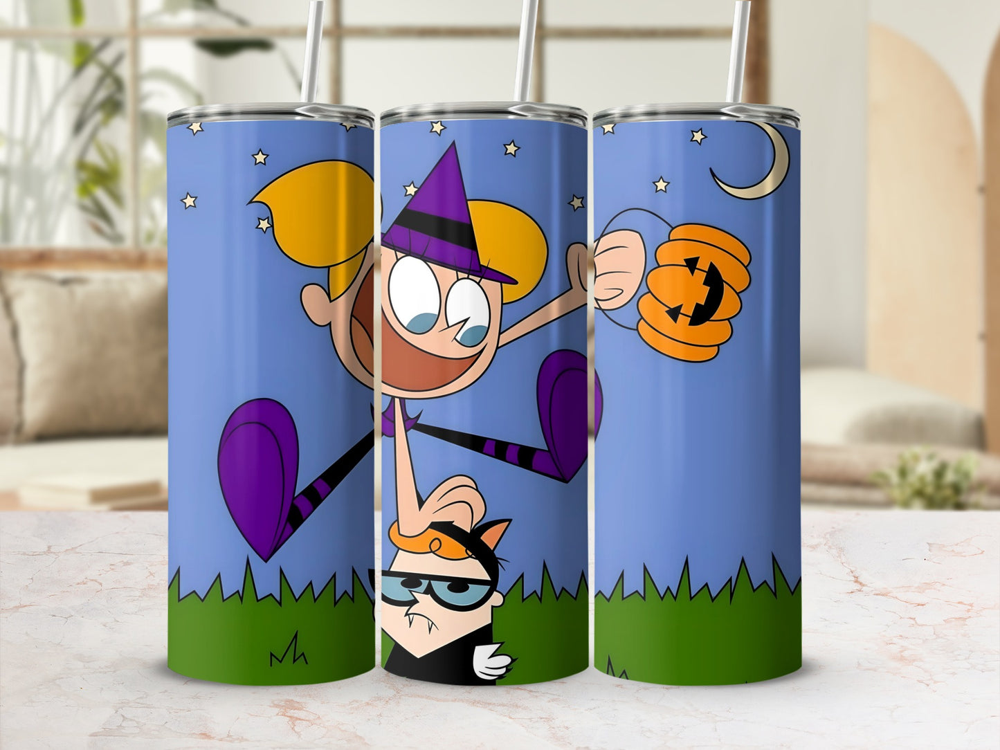 Cartoon Witch Halloween Design Insulated Tumbler