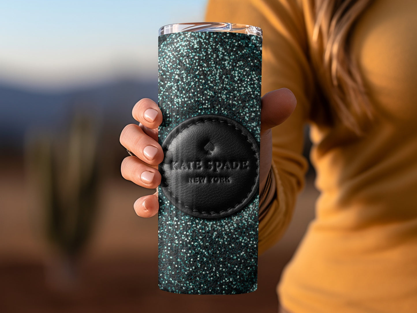 Kate Spade Inspired  New York Quilted Pattern Sparkling Tumblers