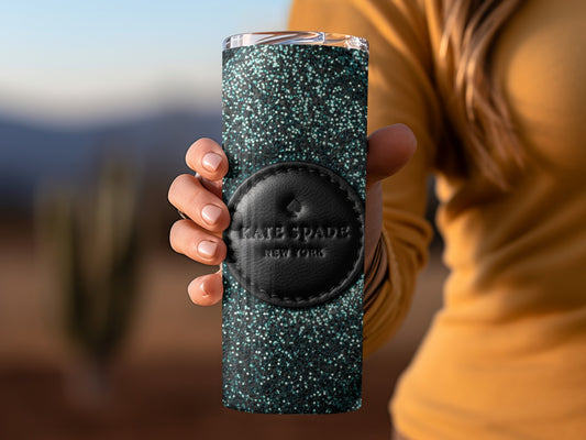 Kate Spade Inspired  New York Quilted Pattern Sparkling Tumblers