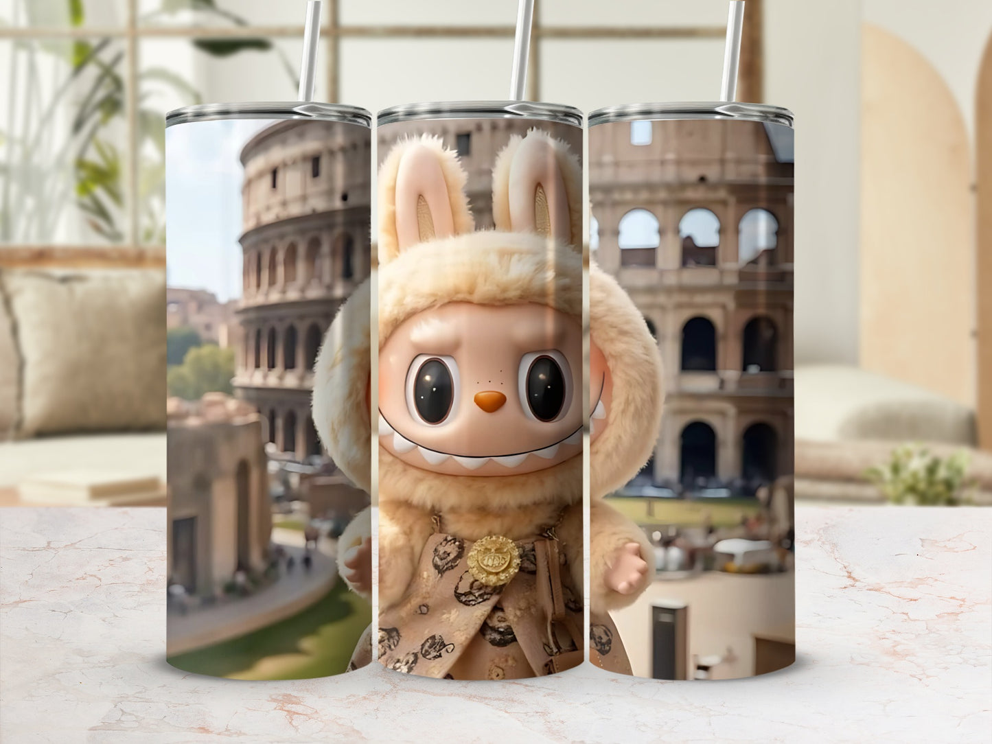 Adorable Anime Character Design Stainless Steel Tumbler