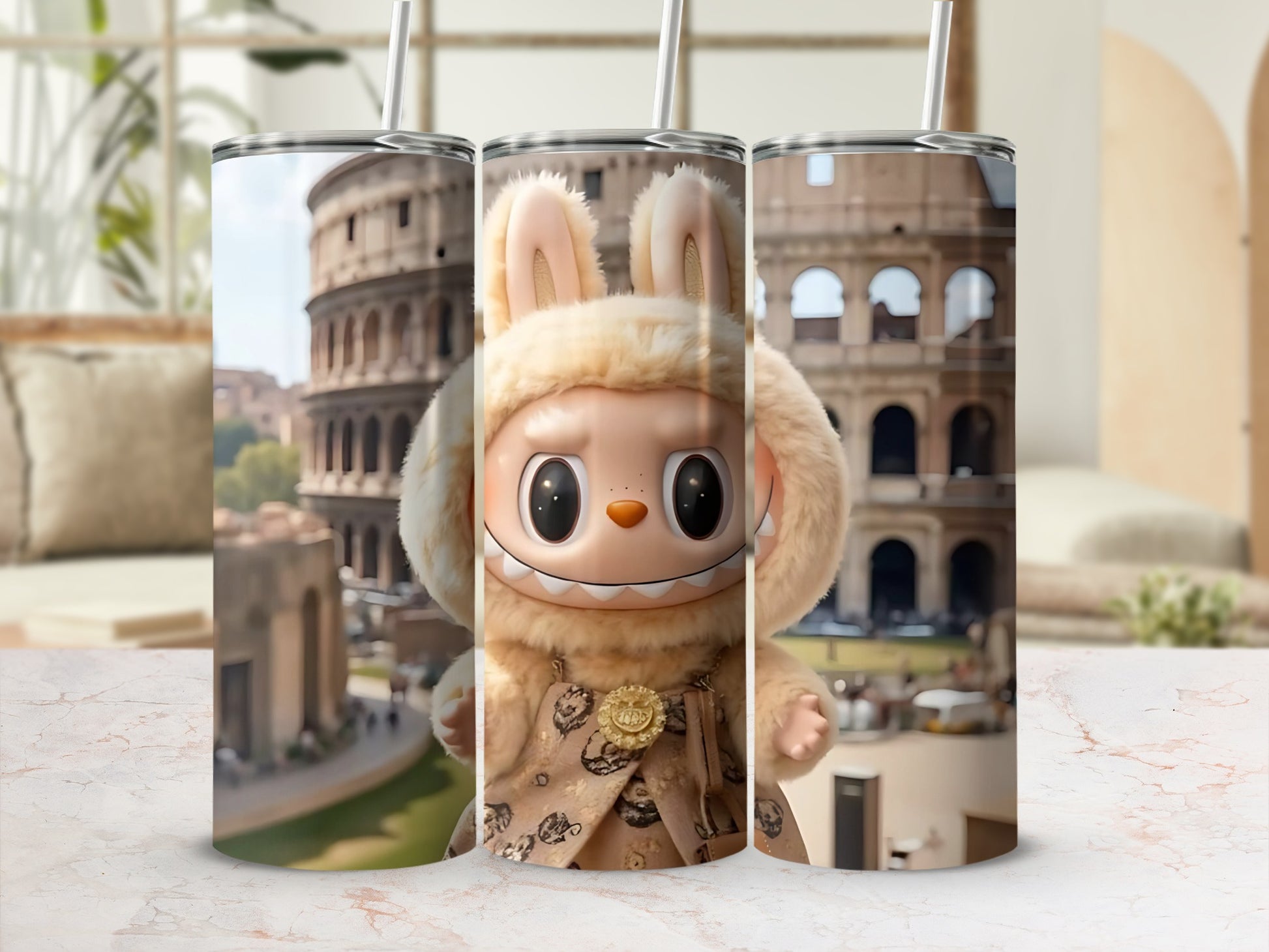 Adorable Anime Character Design Stainless Steel Tumbler