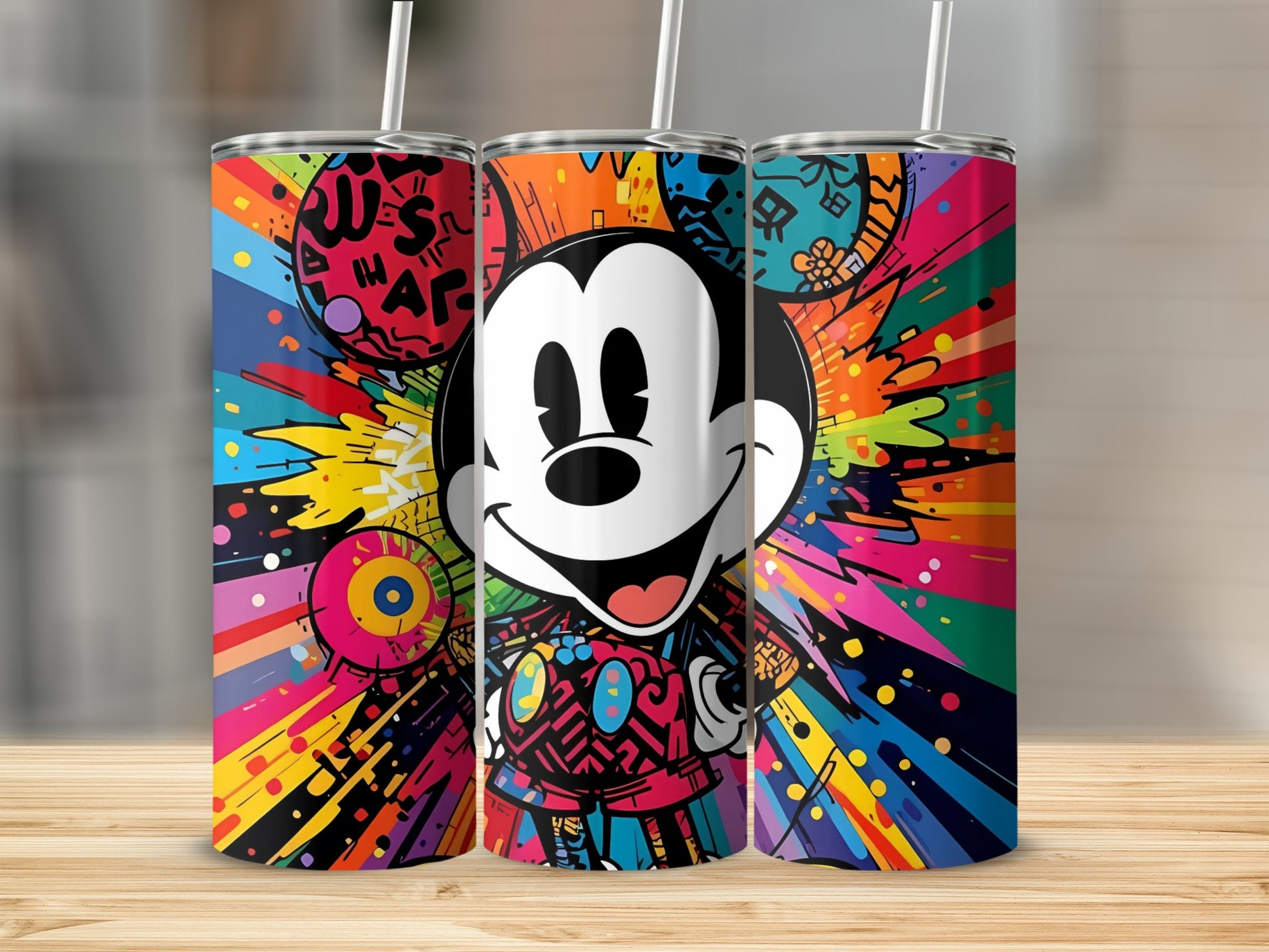 Colorful Cartoon Character Splash Art Insulated Tumbler