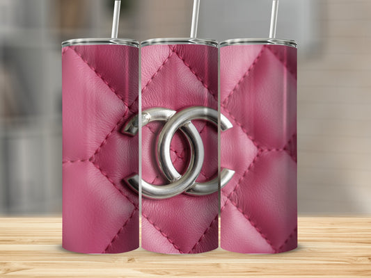 Pink Quilted Design with Iconic Logo Tumblers