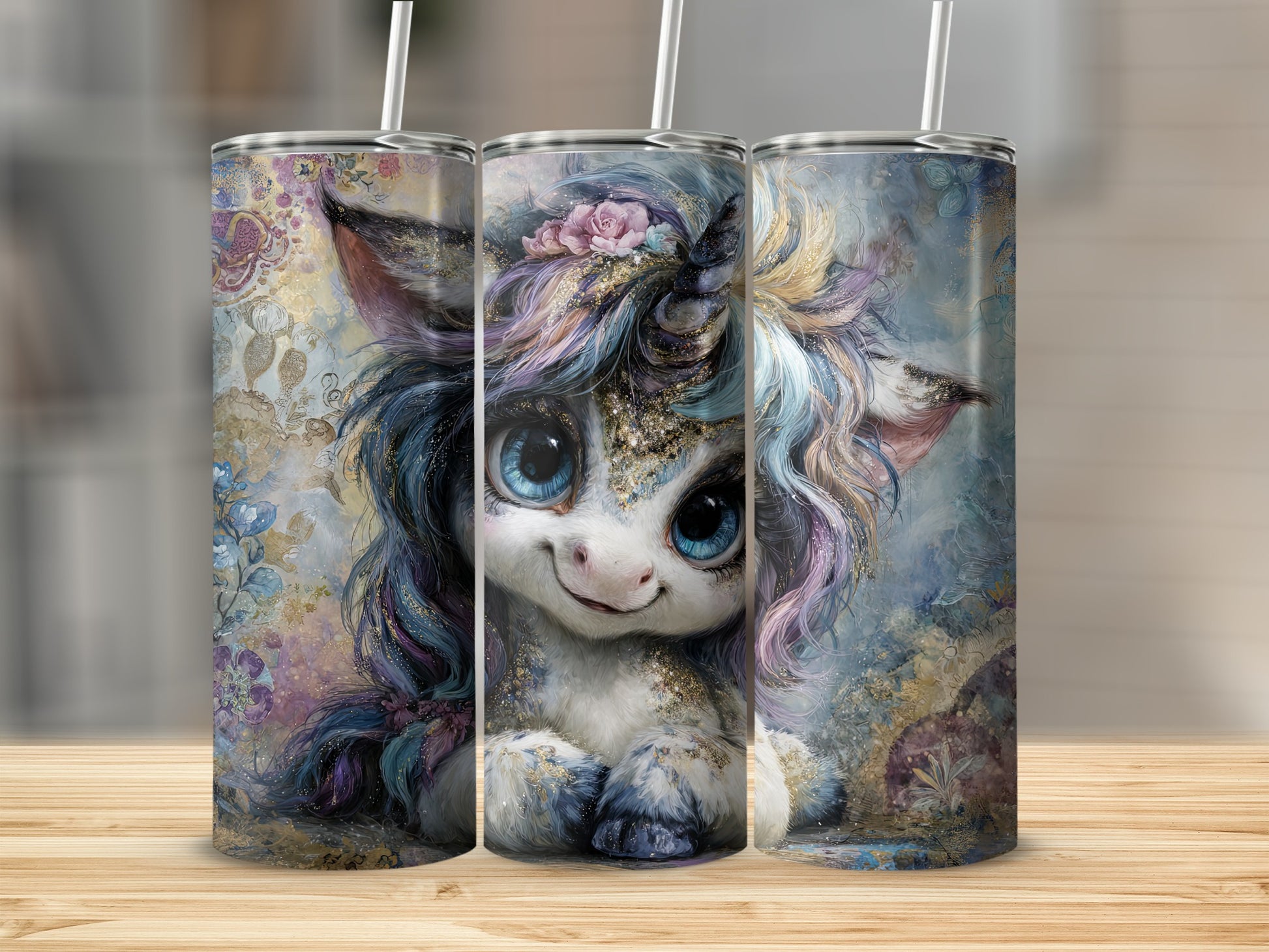 Adorable Fantasy Creature Tumbler with Colorful Design
