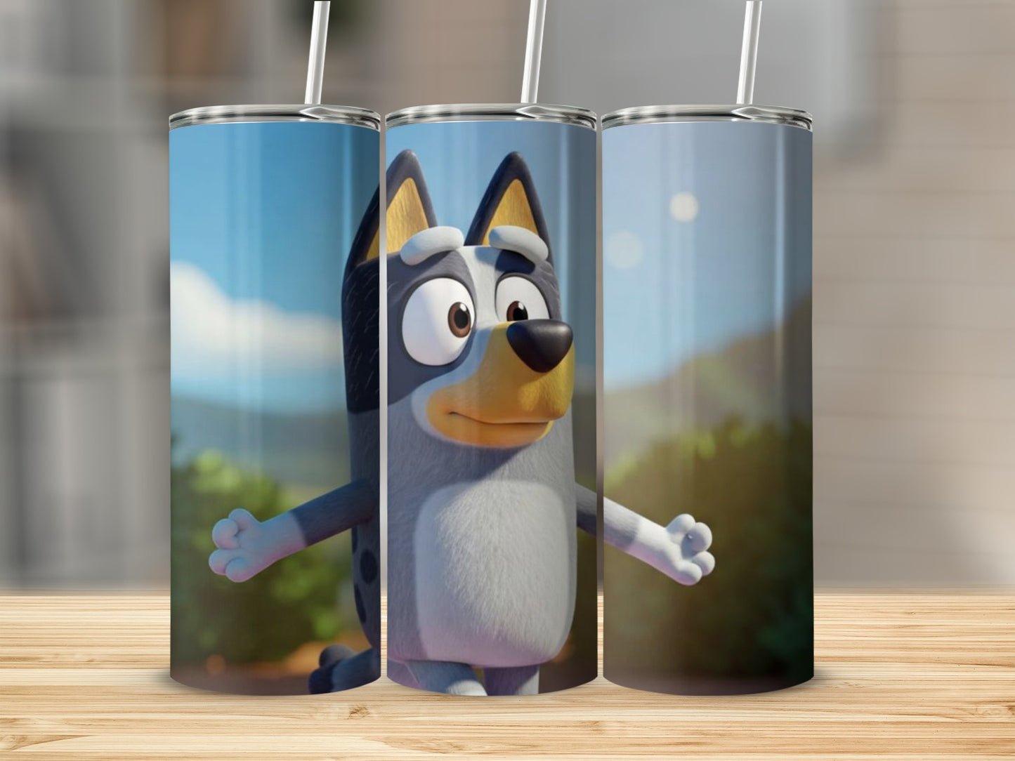 Cute Animated Dog Character Tumbler Cup Flask