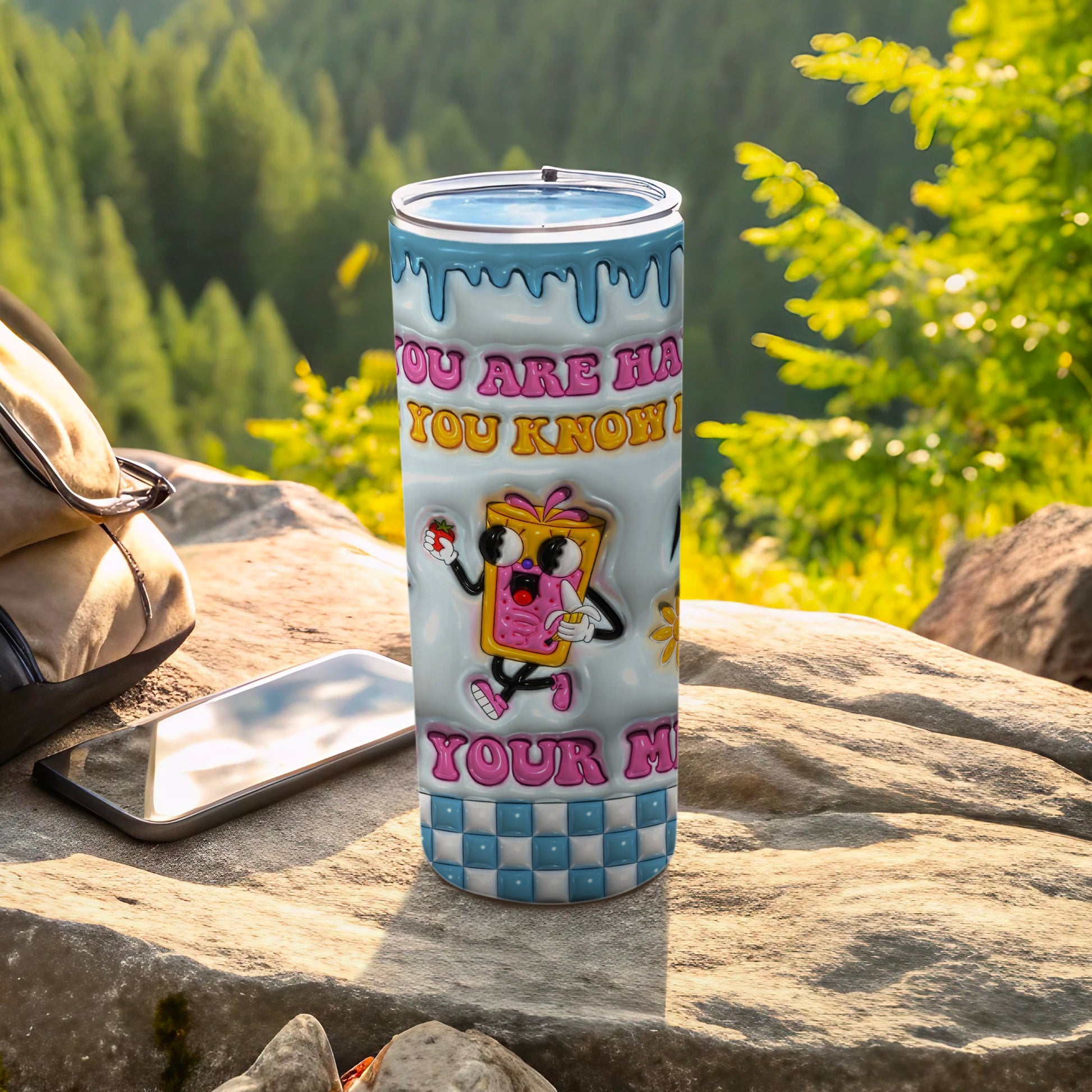 Drip Icing Sweet Character Happy Travel Tumbler product type

tumbler
travel mug
drip icing
blue design
sweet character
cartoon art
happy quote
portable cup
drinkware
unique gift
forest scene
outdoor gear
pop tart style
food character
checkerboard
bright colors
graphic print
fun design
inspirational
beverage holder