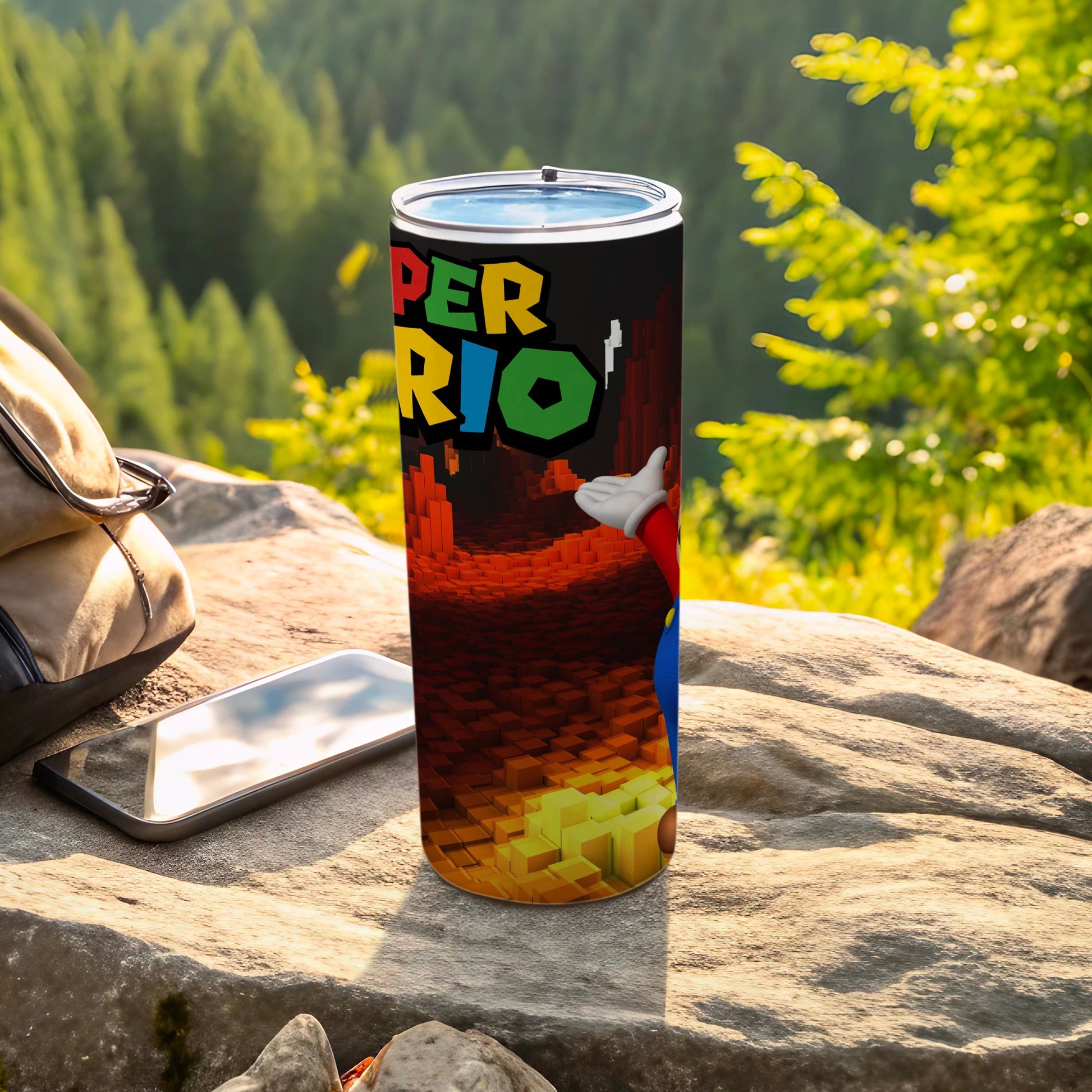 Vibrant Super Mario Themed Tumbler Ideal for Adventure