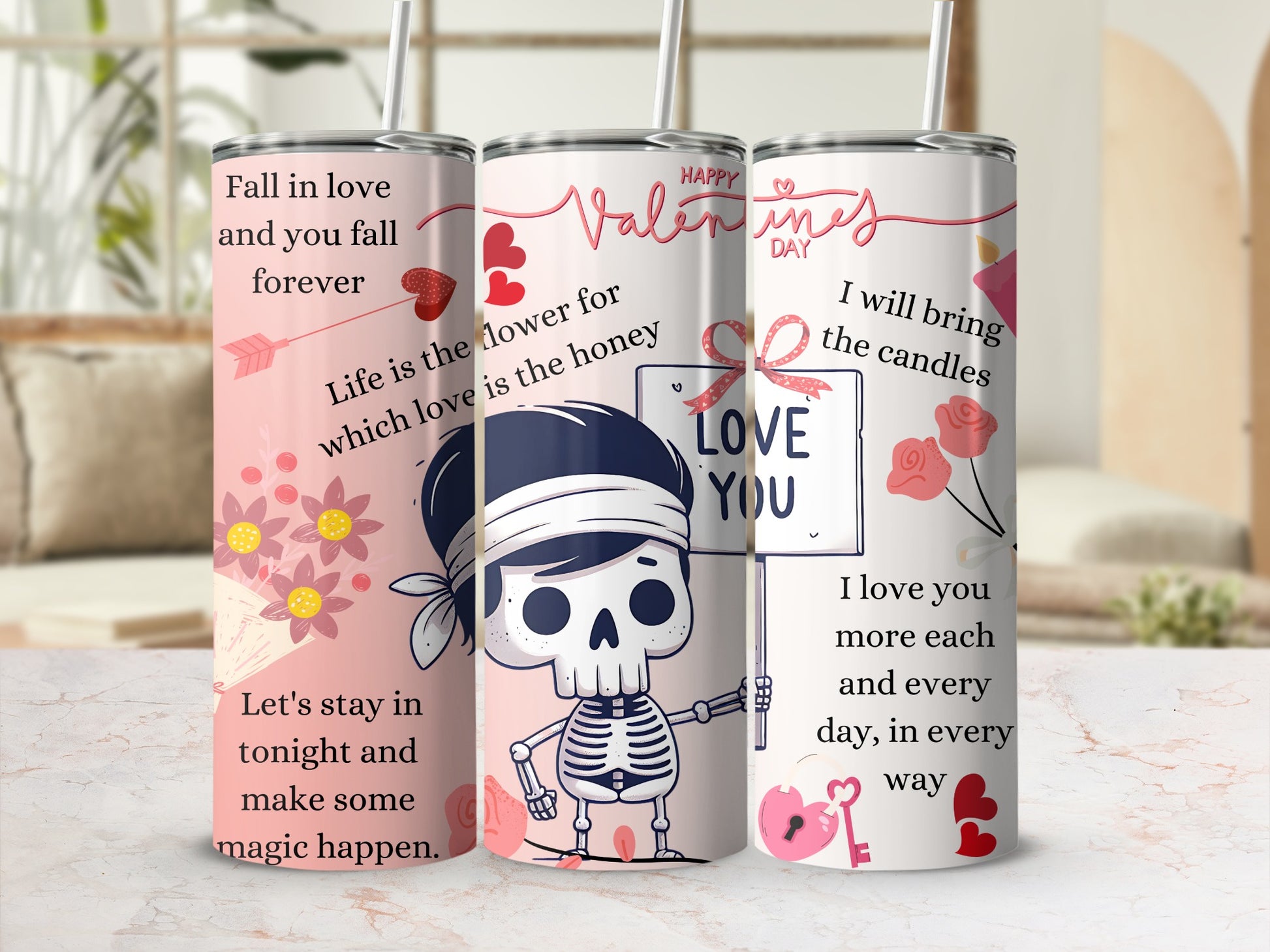 Valentine's Day Themed Tumbler for Love and Magic