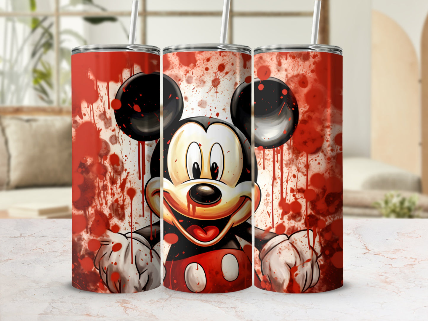 Mickey Mouse Horror Design Tumbler Cup