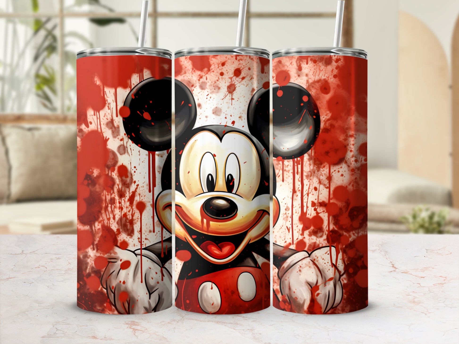 Mickey Mouse Horror Design Tumbler Cup