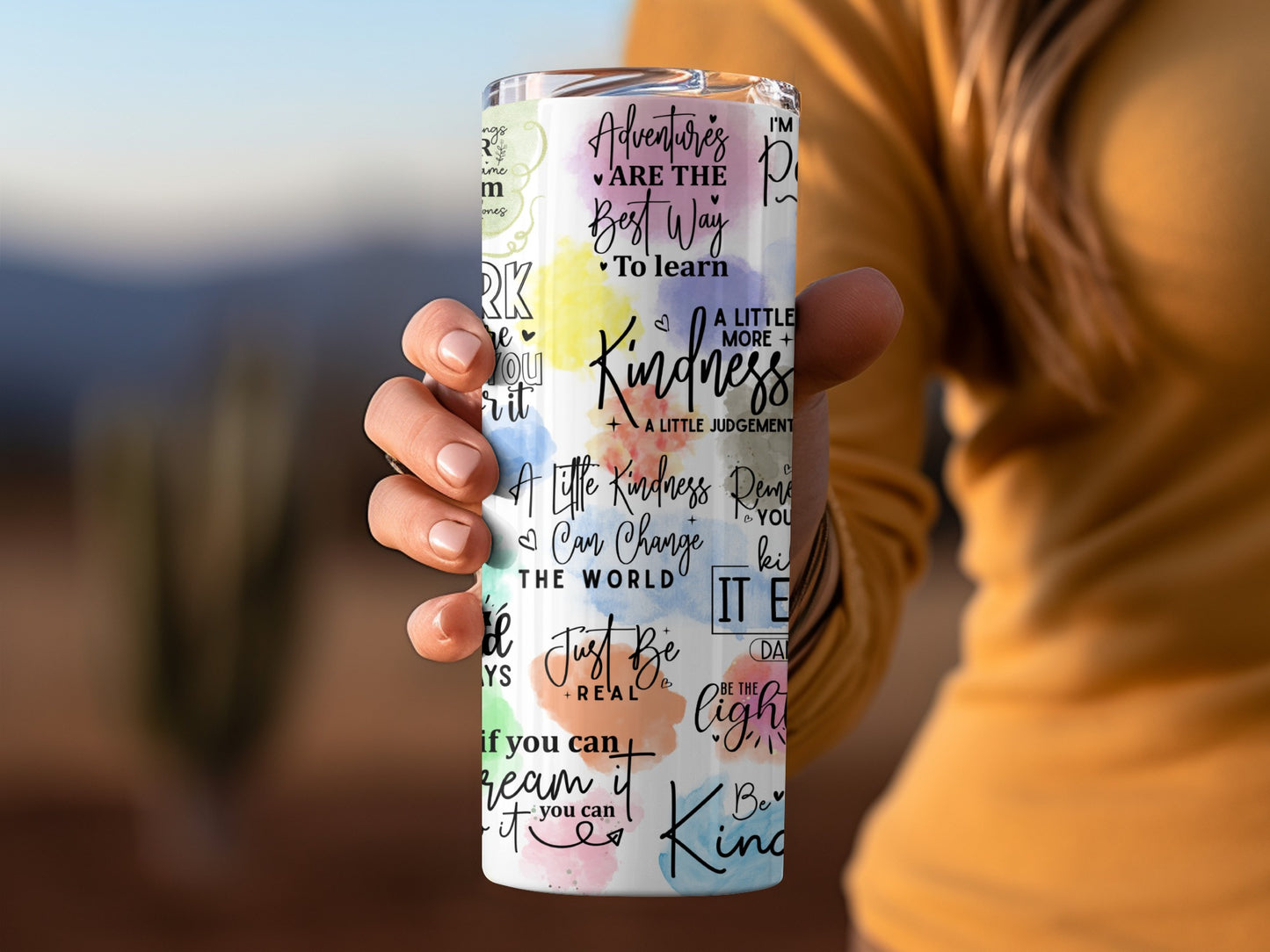 Colorful Inspirational Quotes Design Tumbler