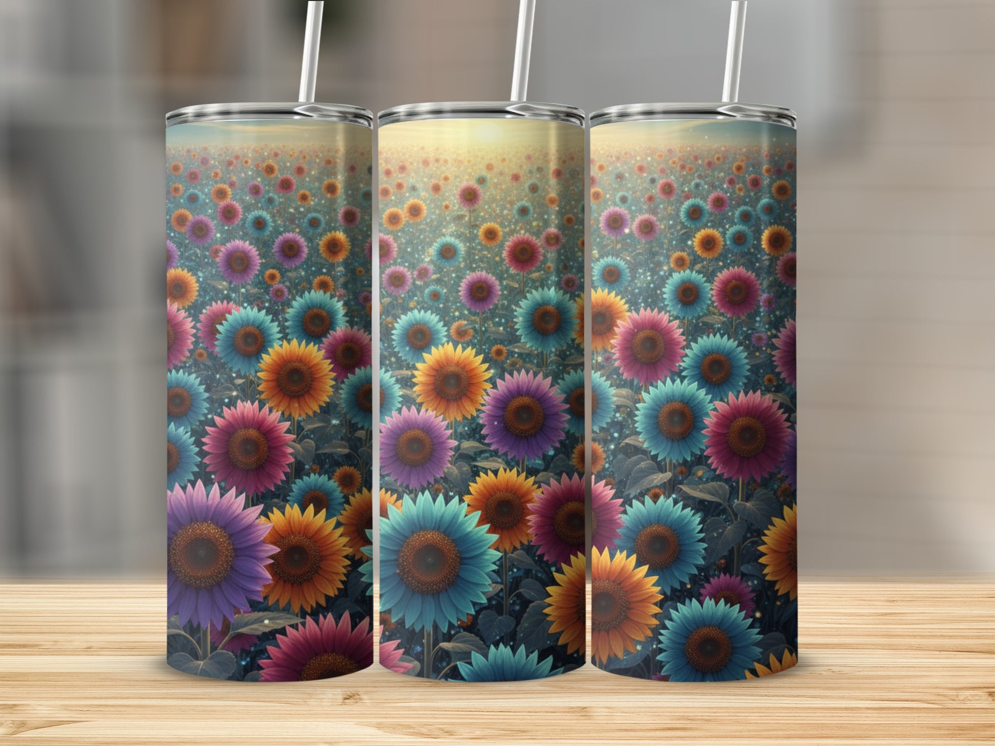 Vibrant Floral Design Insulated Tumbler Product