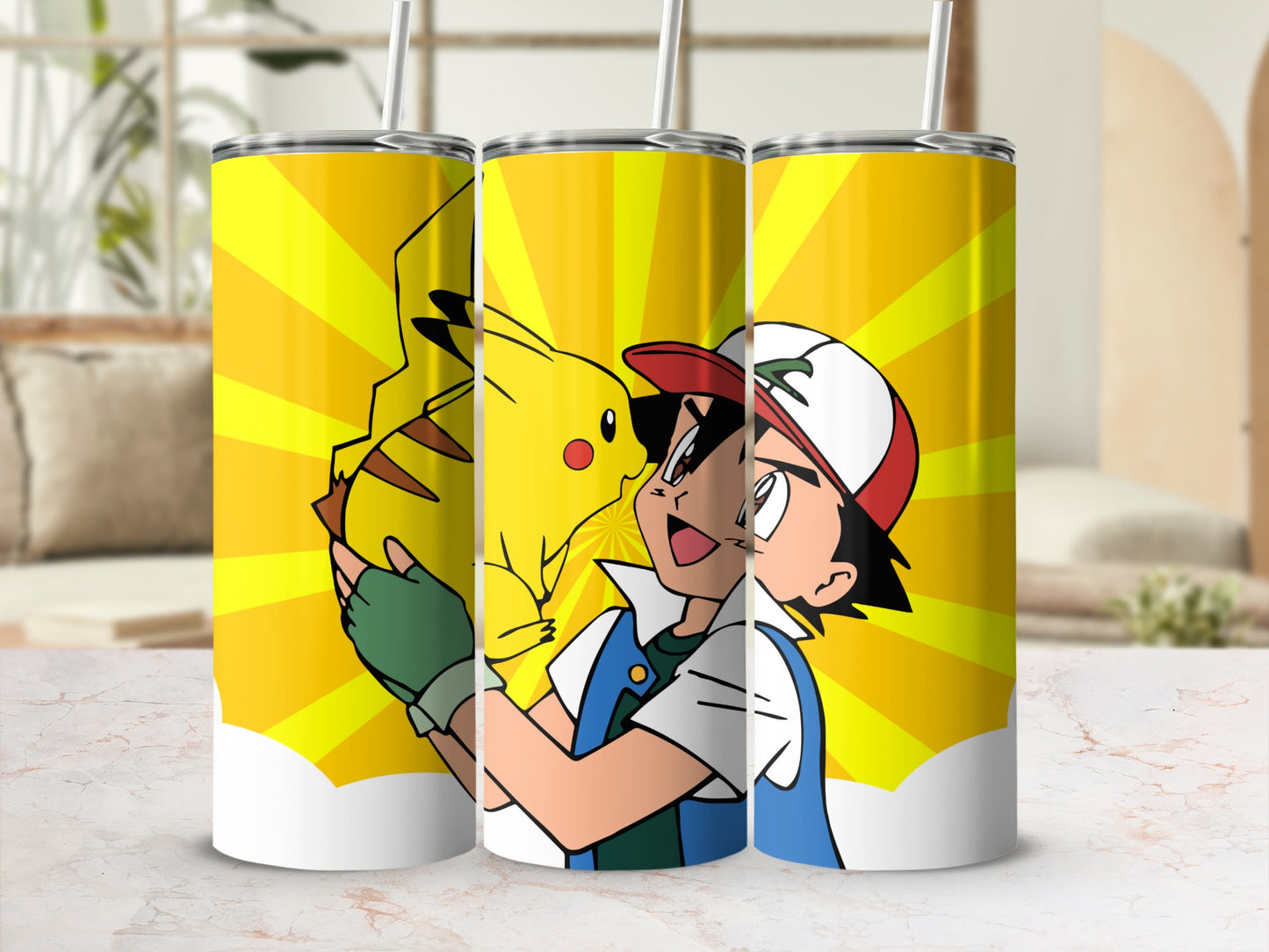 Pikachu and Ash Collectible Tumbler for Anime Fans