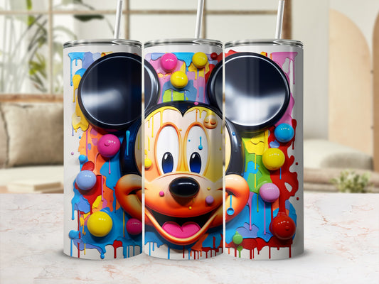Colorful Mickey Mouse Graphic Stainless Steel Tumbler