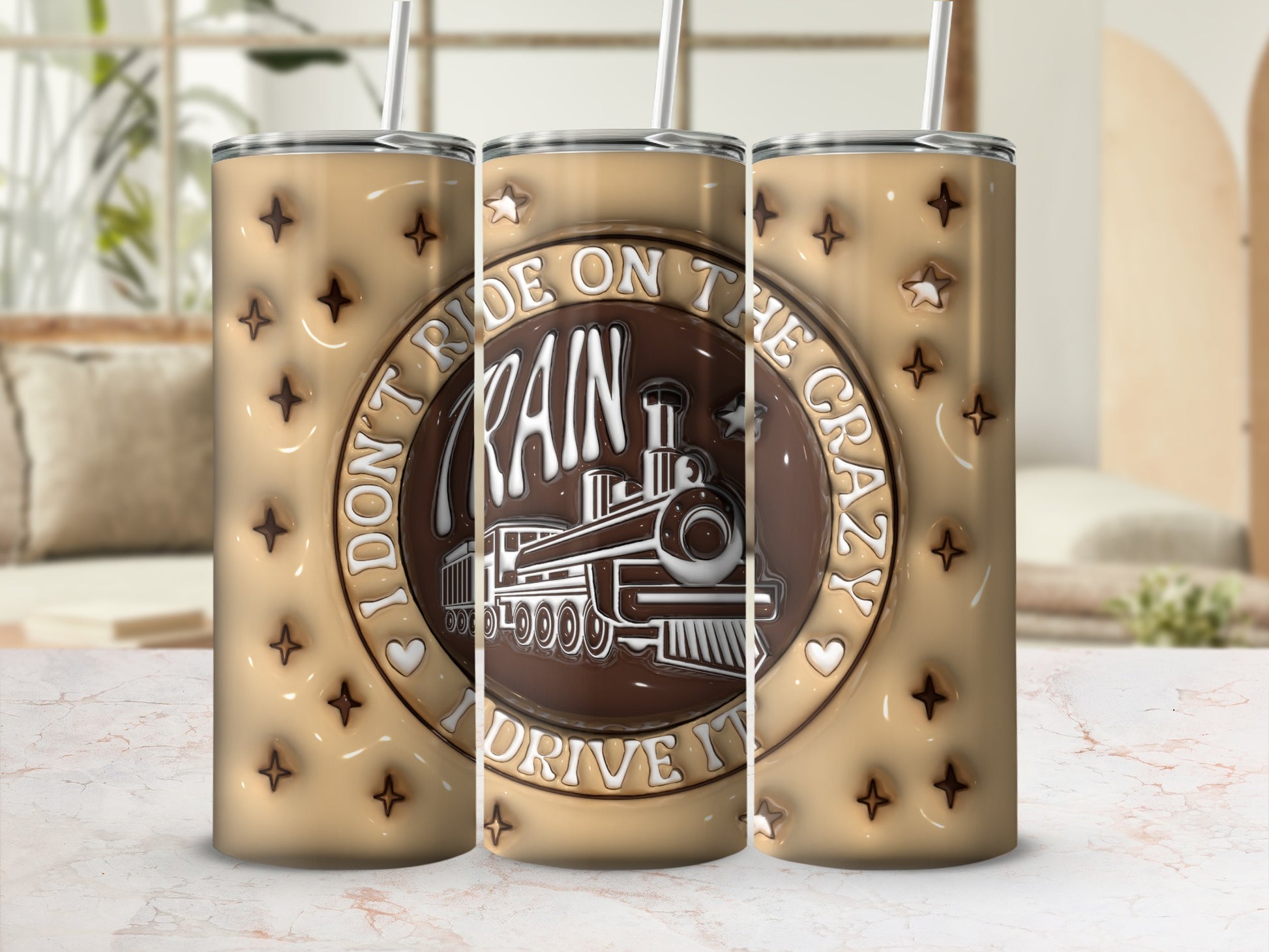 I DONT RIDE ON THE CRAZY TRAIN I DRIVE IT tumbler product type
Tumbler
Train
Crazy Train
Drive It
Locomotive
Railroad
Funny Quote
Sarcastic Design
Insulated Cup
Drinkware
Stars Design
Brown
Cream
Unique Gift
Statement Piece
Travel Mug
Beverage Holder
Coffee Lover
Adventure Theme
Express Yourself