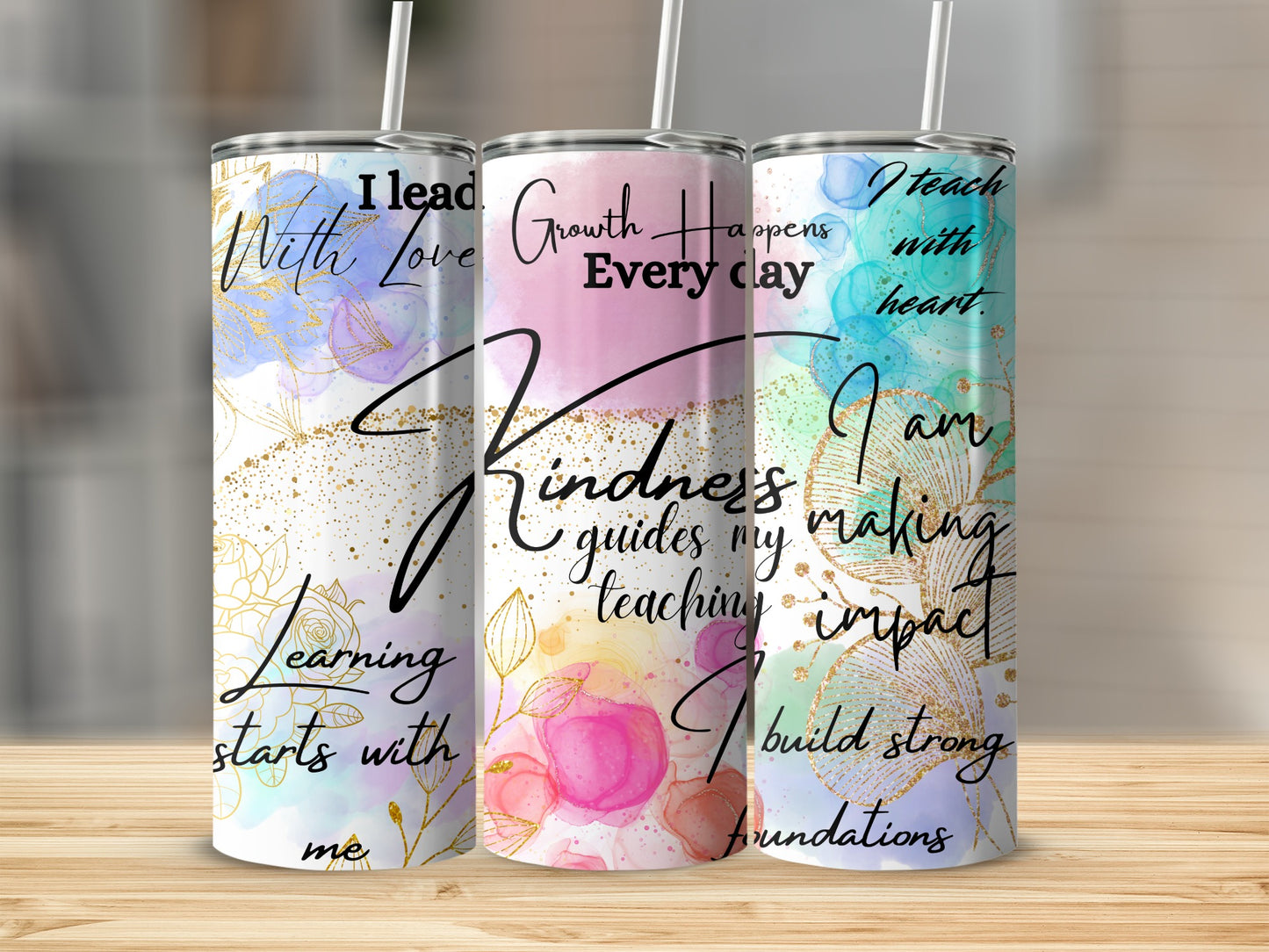 Inspirational Teaching Quotes Tumbler Set