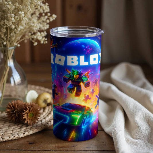 Roblox Themed Colorful Stainless Steel Tumbler