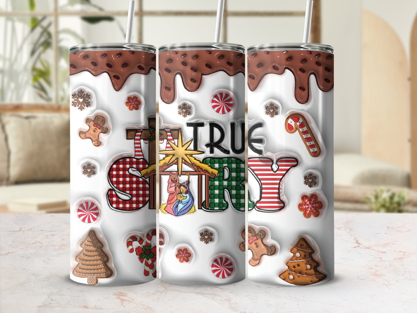 Christmas Gingerbread True Story Insulated Tumbler