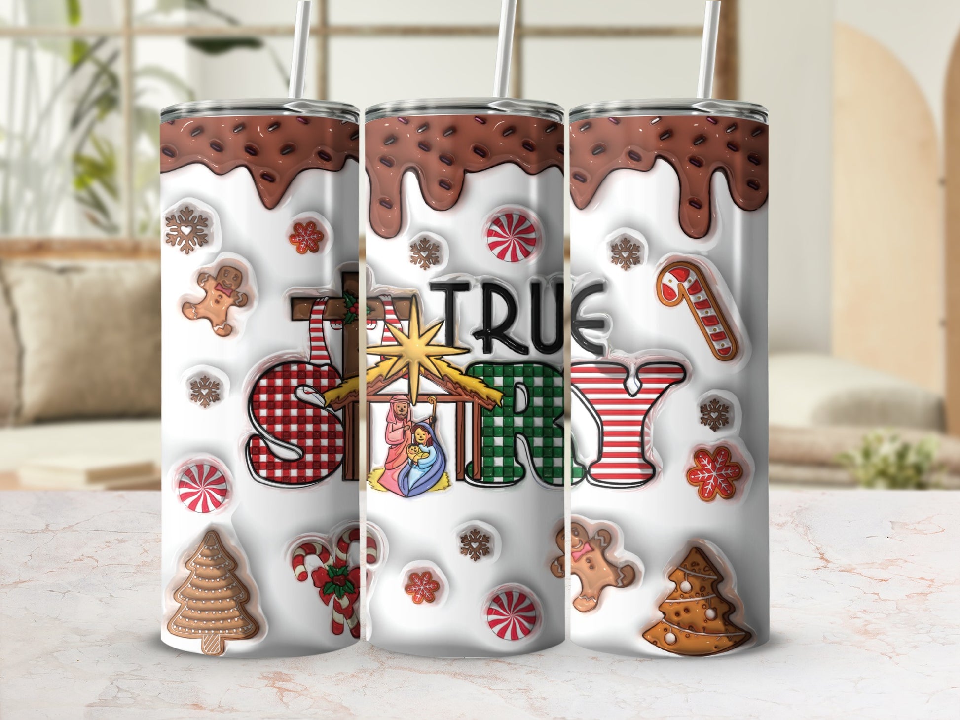 Christmas Gingerbread True Story Insulated Tumbler