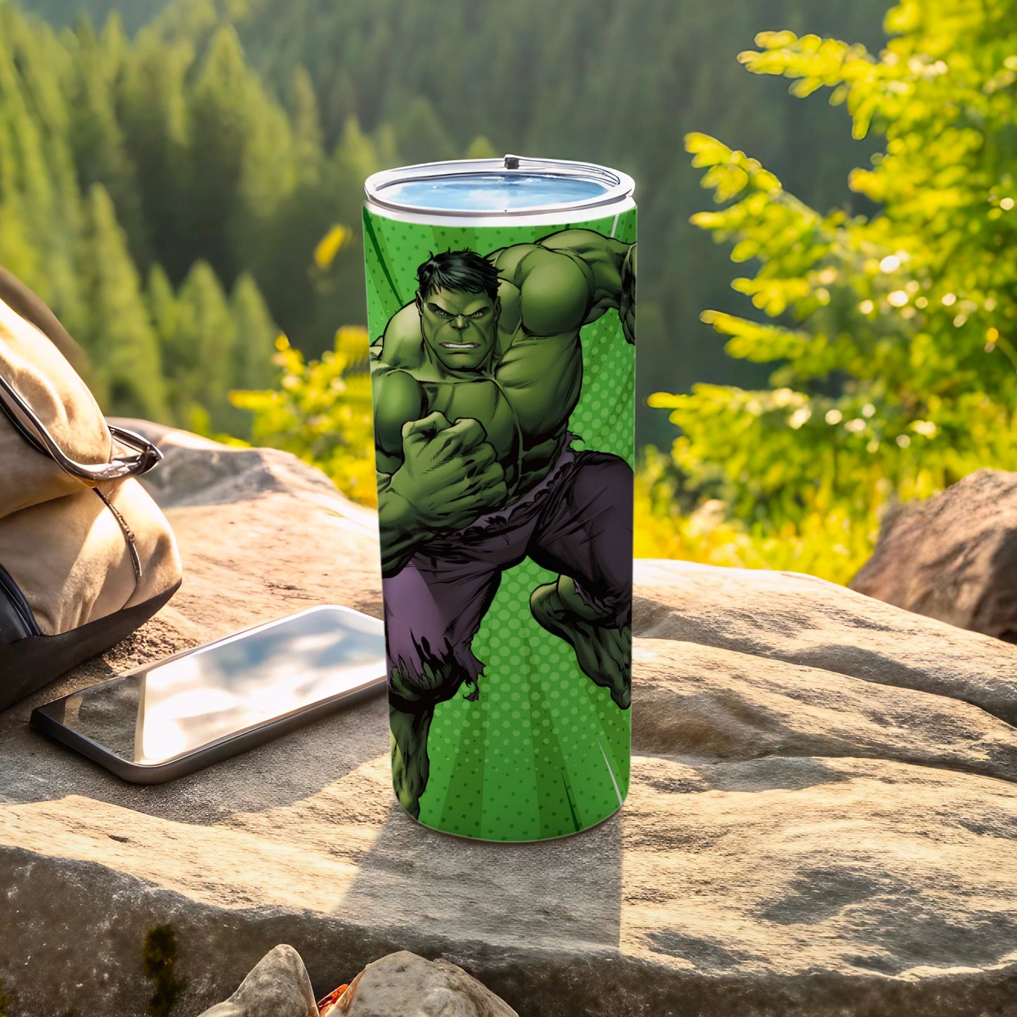 Hulk Green Superhero Graphic Insulated Tumbler