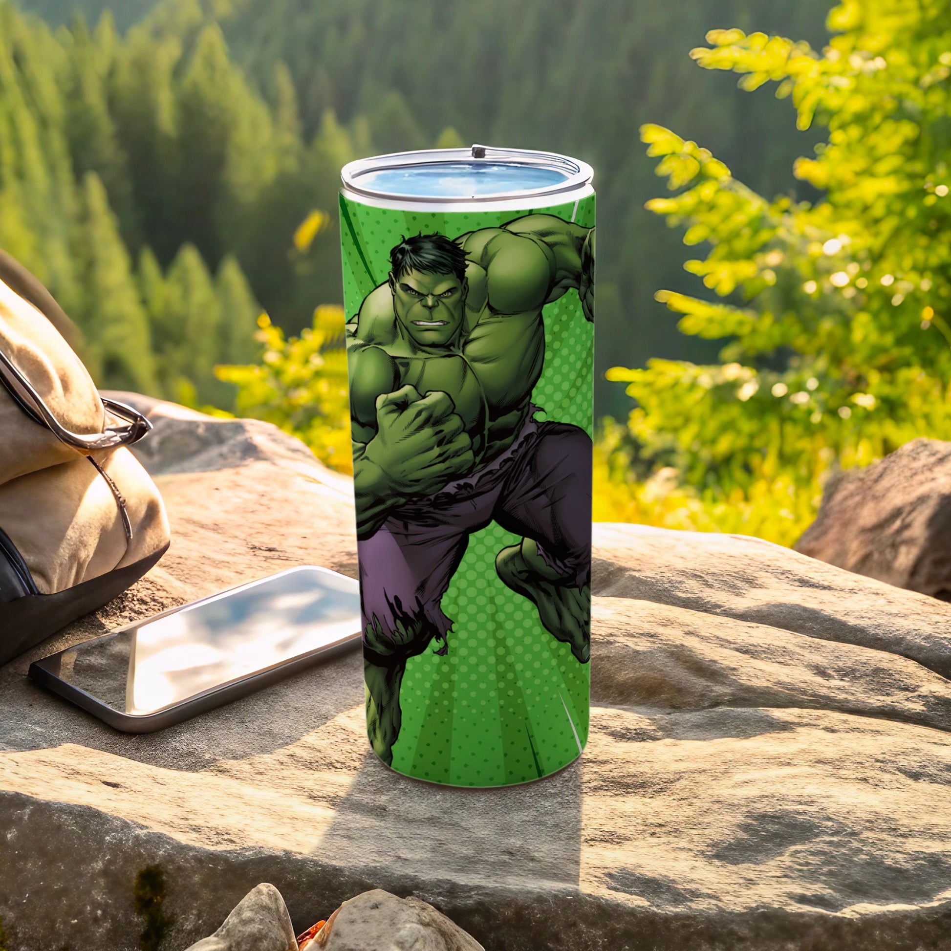 Hulk Green Superhero Graphic Insulated Tumbler
