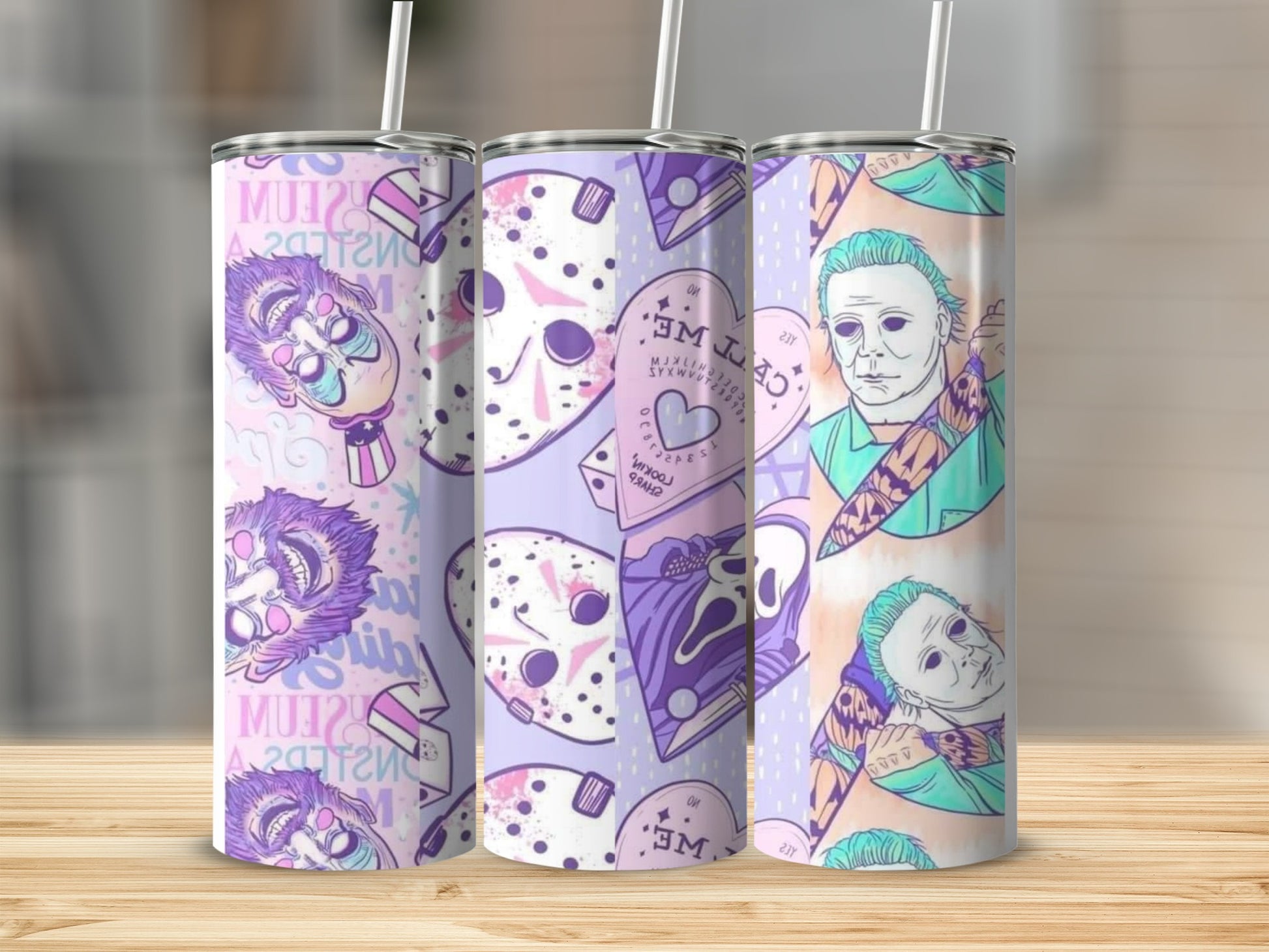 Horror Movie and Halloween Themed Tumblers