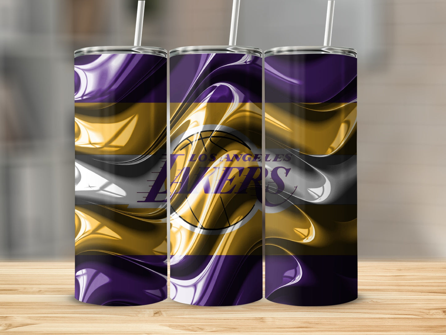 Los Angeles Lakers Abstract Design Pattern Tumblers
