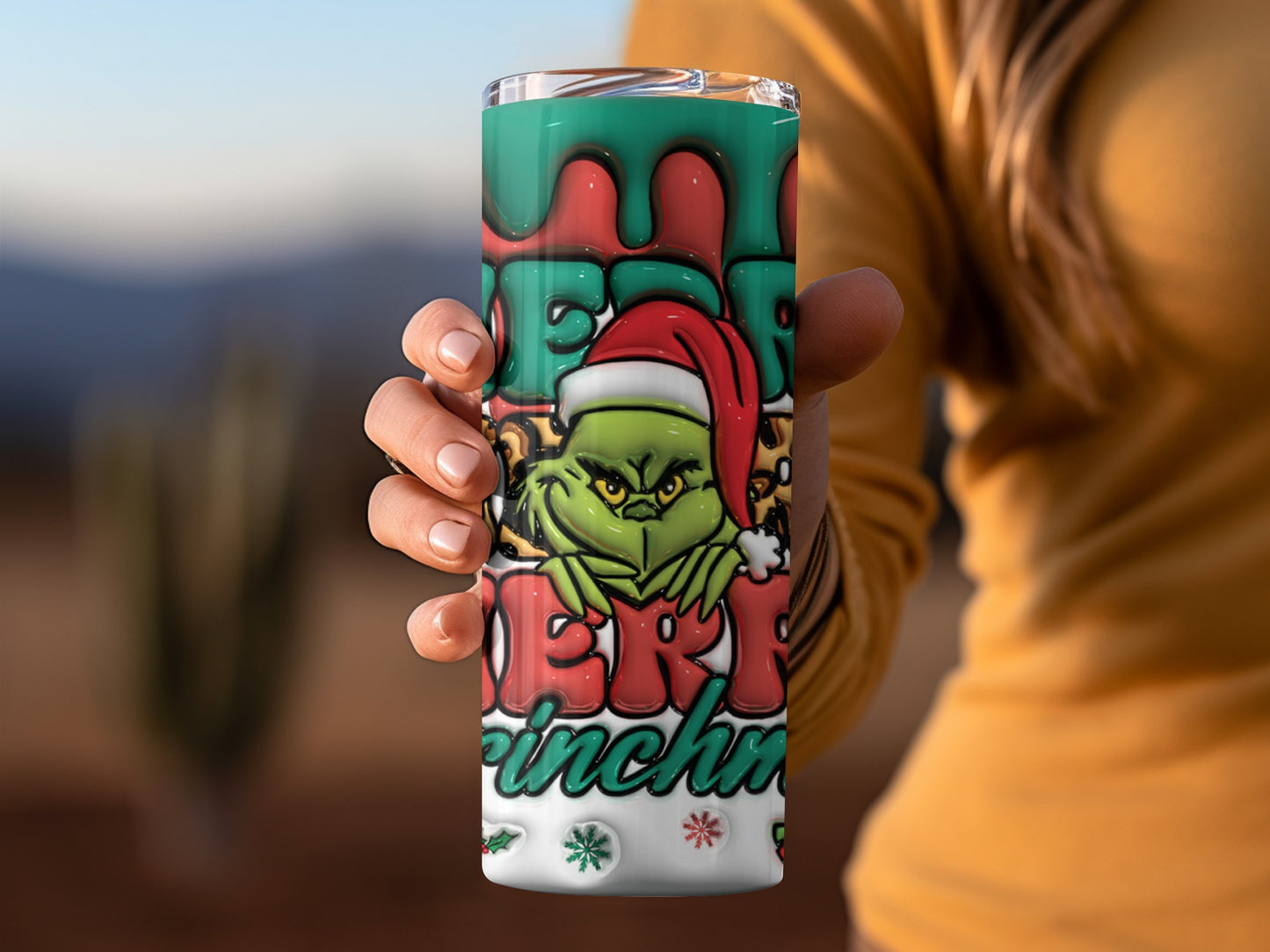 Grumpy Santa Character Design Insulated Tumbler Cup