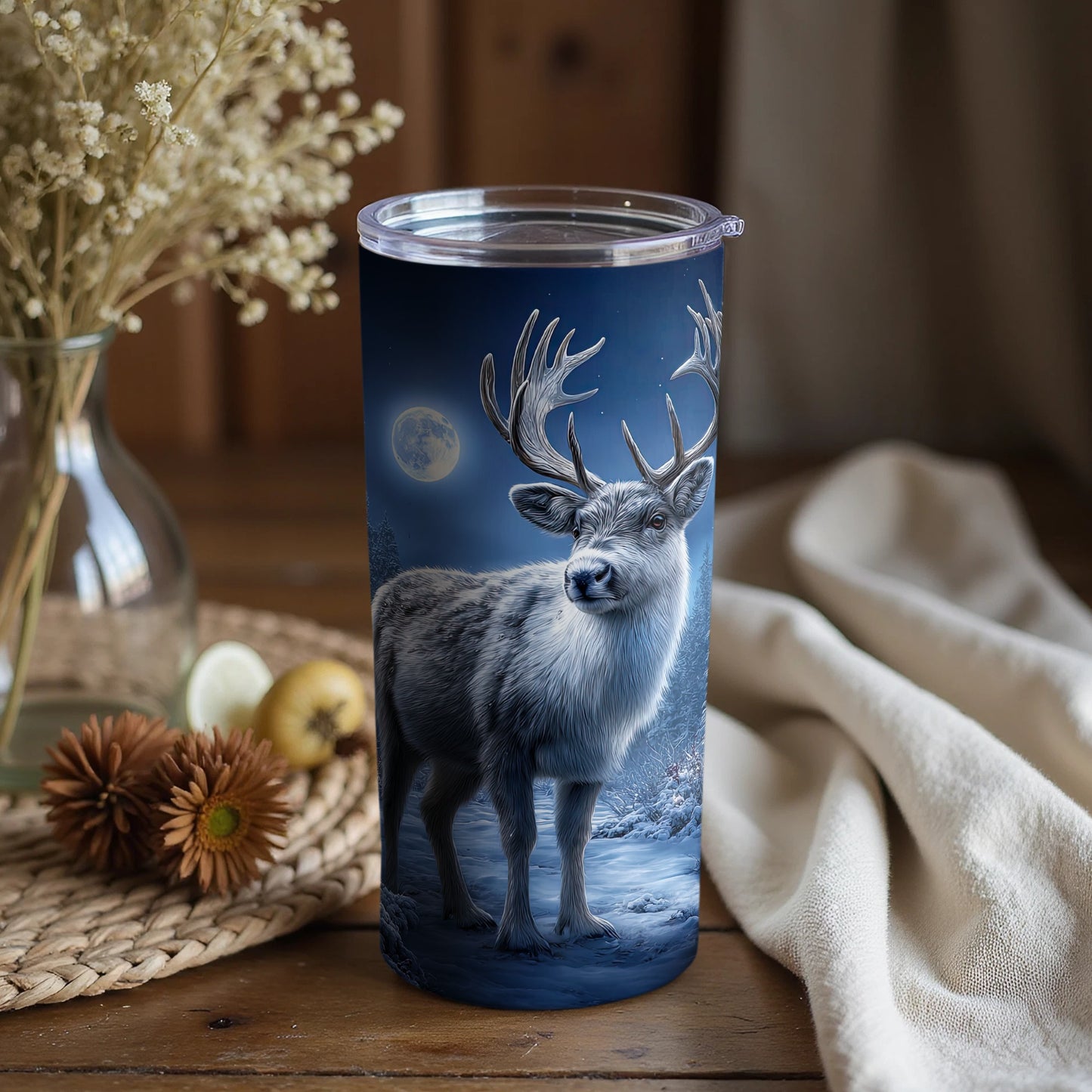 Enchanting Winter Reindeer Design Tumbler Product