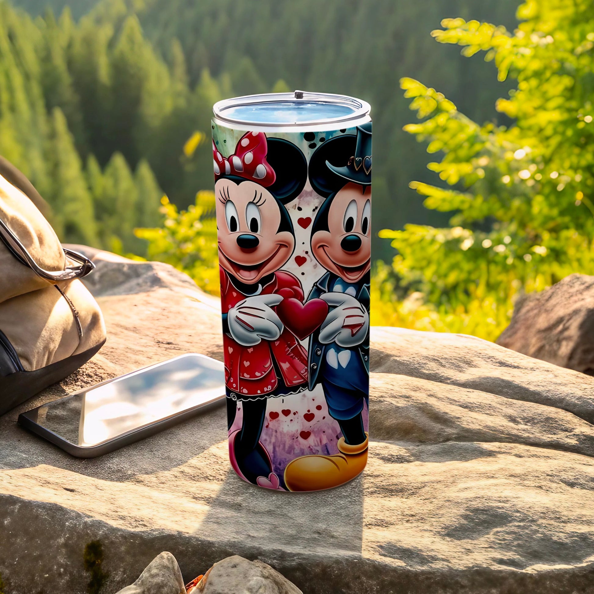 Mickey and Minnie Mouse Heart Hiking Tumbler