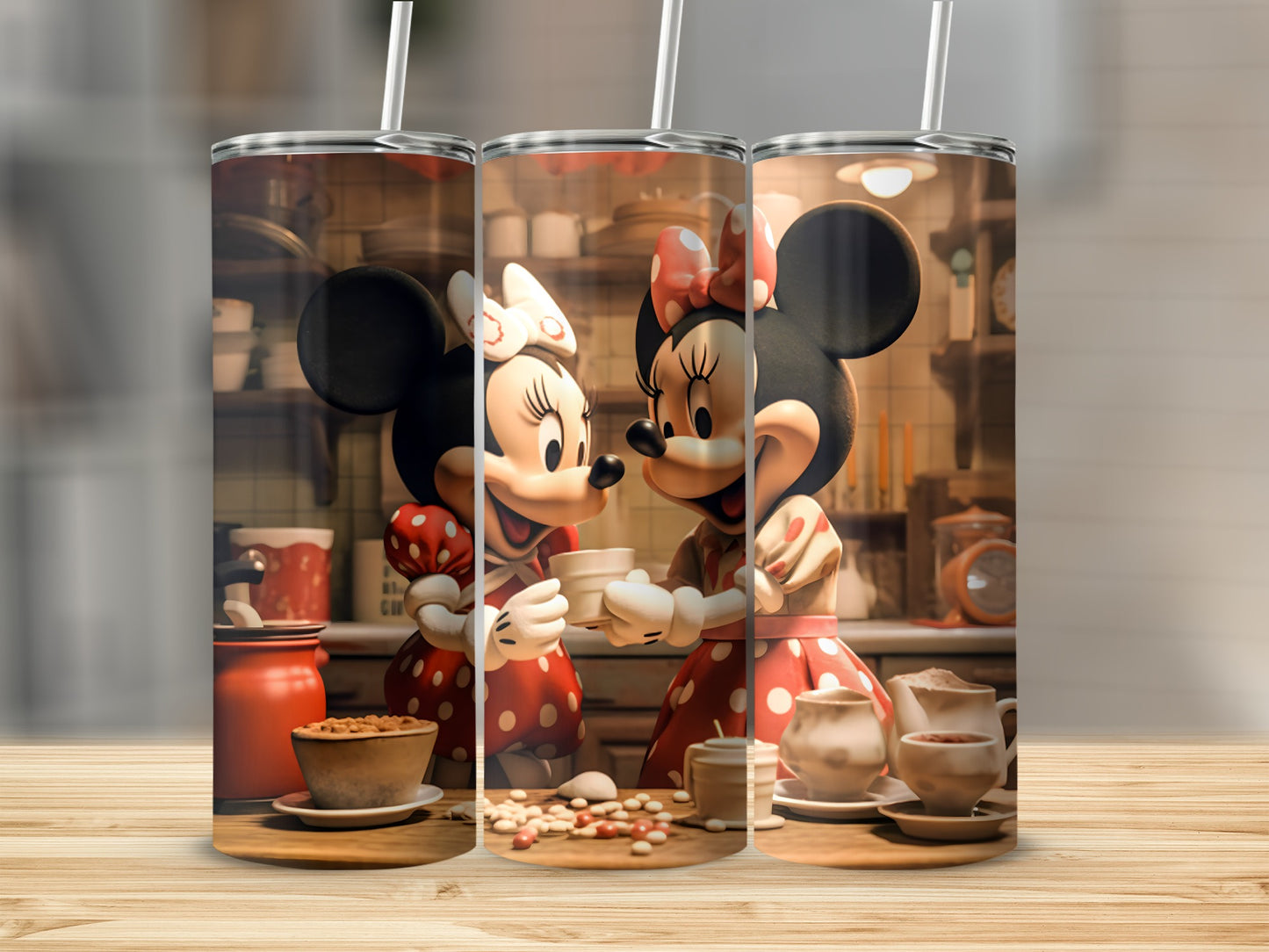 Cute Kitchen Scene with Minnie Mouse Tumbler