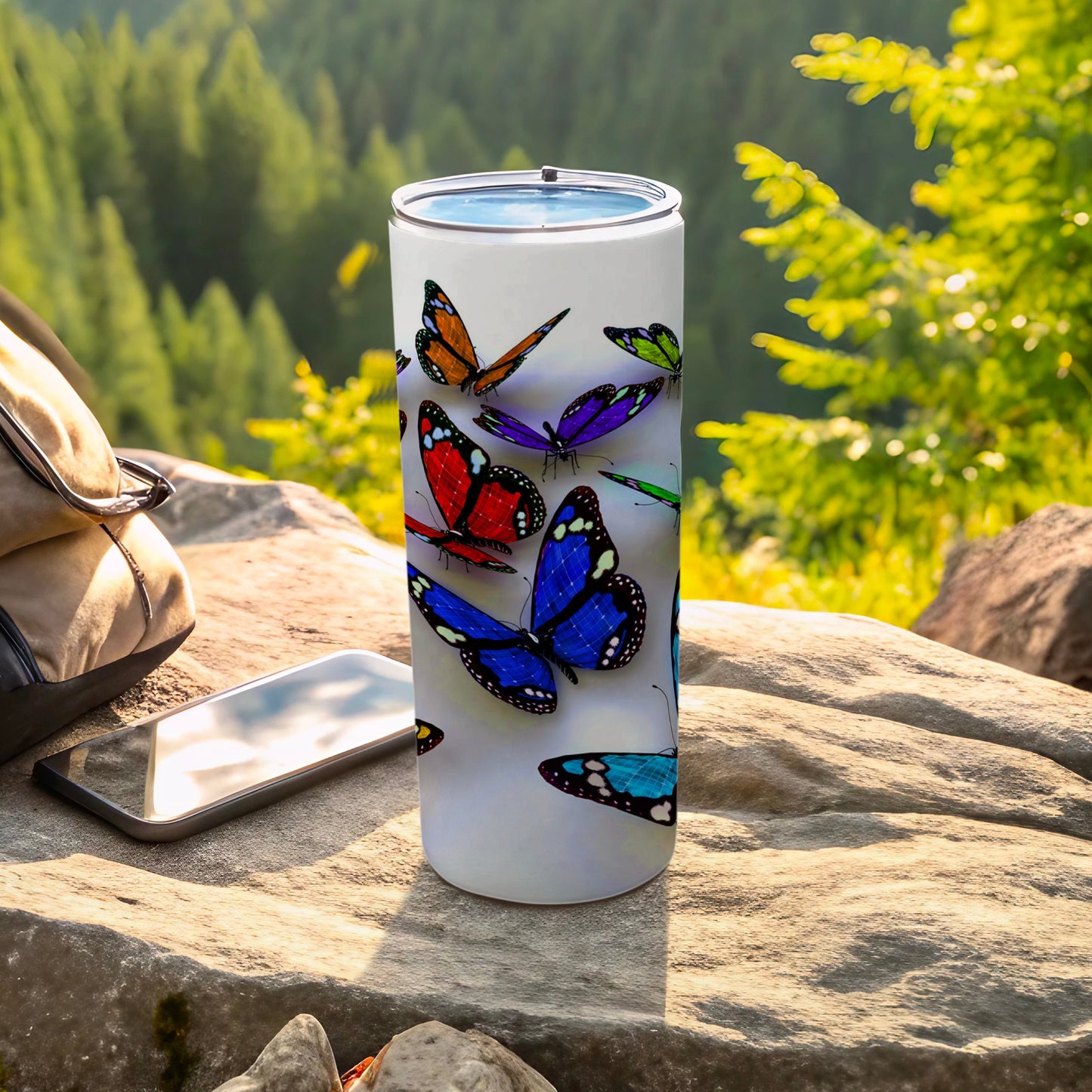 Vibrant Butterfly Design Insulated Travel Tumbler product type