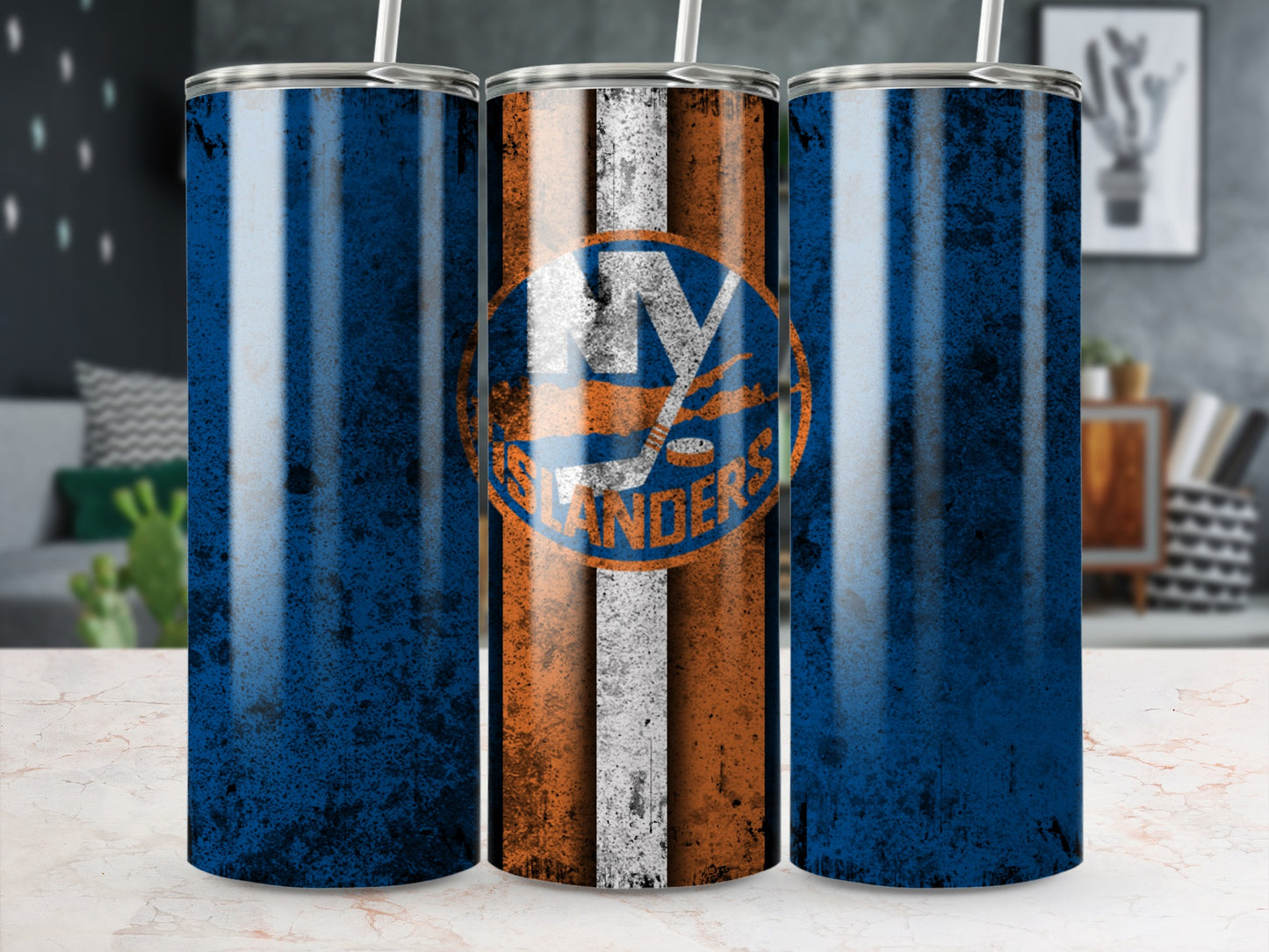 New York Islanders Rusty Style Design Tumbler Cup