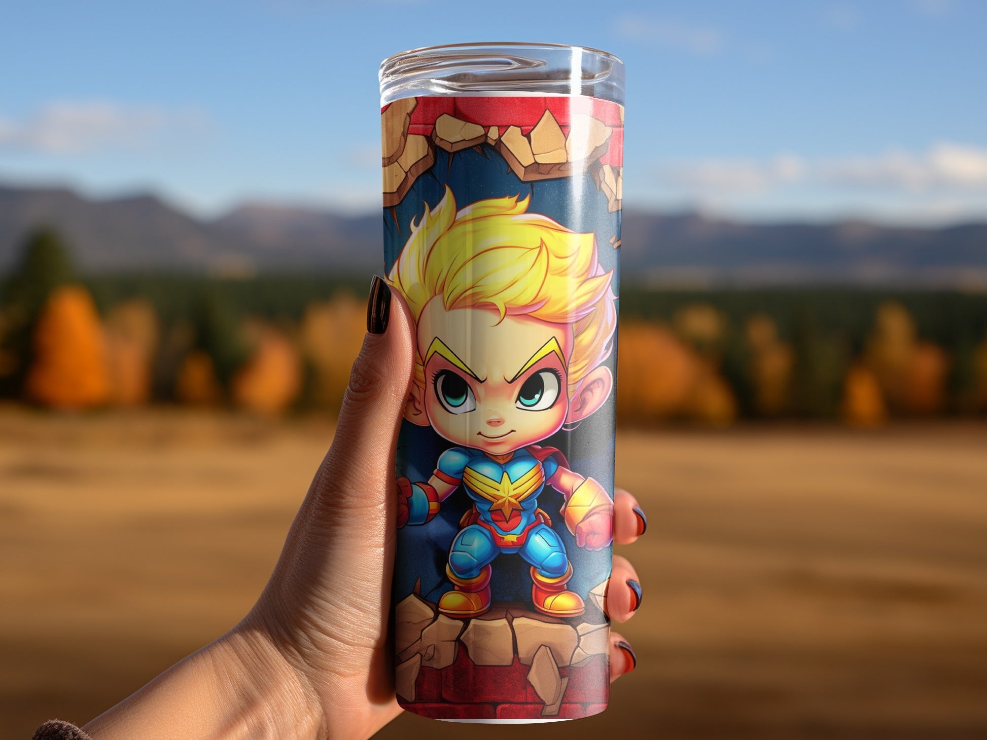 Colorful Superhero Tall Tumbler for Everyday Use