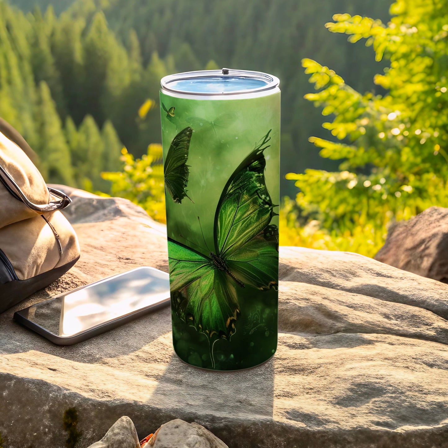 Vibrant Green Butterfly Nature Scene Tumbler product type

Tumbler
Butterfly
Green
Nature
Outdoor
Forest
Drinkware
Beverage
Custom
Design
Pattern
Travel
Gift
Unique
Artistic
Vibrant
Elegant
Insect
Wildlife
Adventure