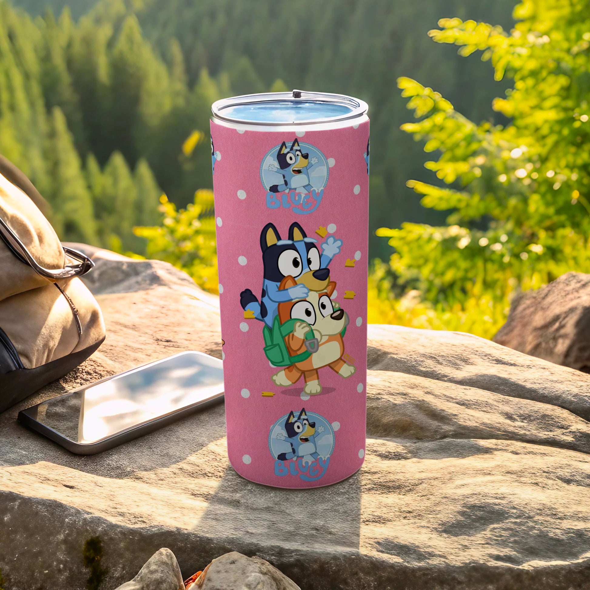 Bluey Fun Outdoor Adventure Design Tumbler
