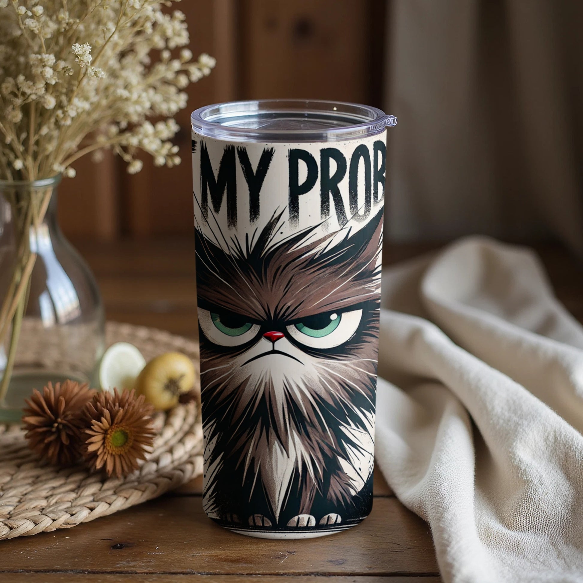Grumpy Cat 'Not My Problem' Graphic Tumbler