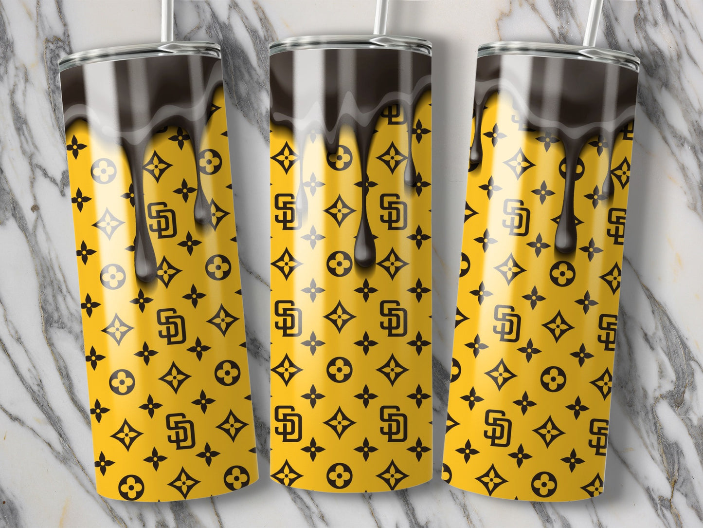 Louis Vuitton Inspired San Diego Padres Tumblers