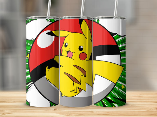 Pikachu Tumbler With Pokeball Design Sealed Graphics