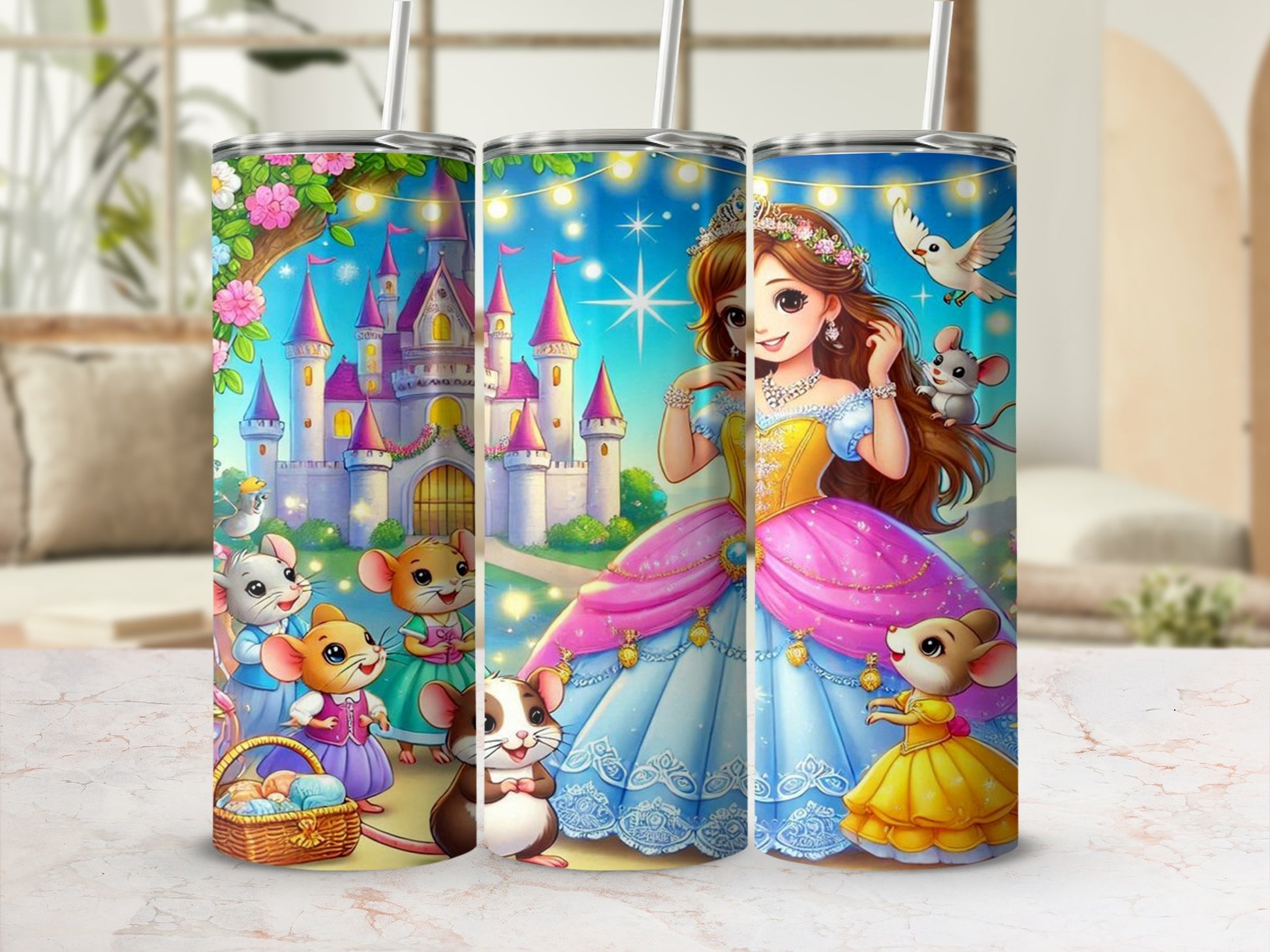 Princess and Castle Themed Drinkware for Kids