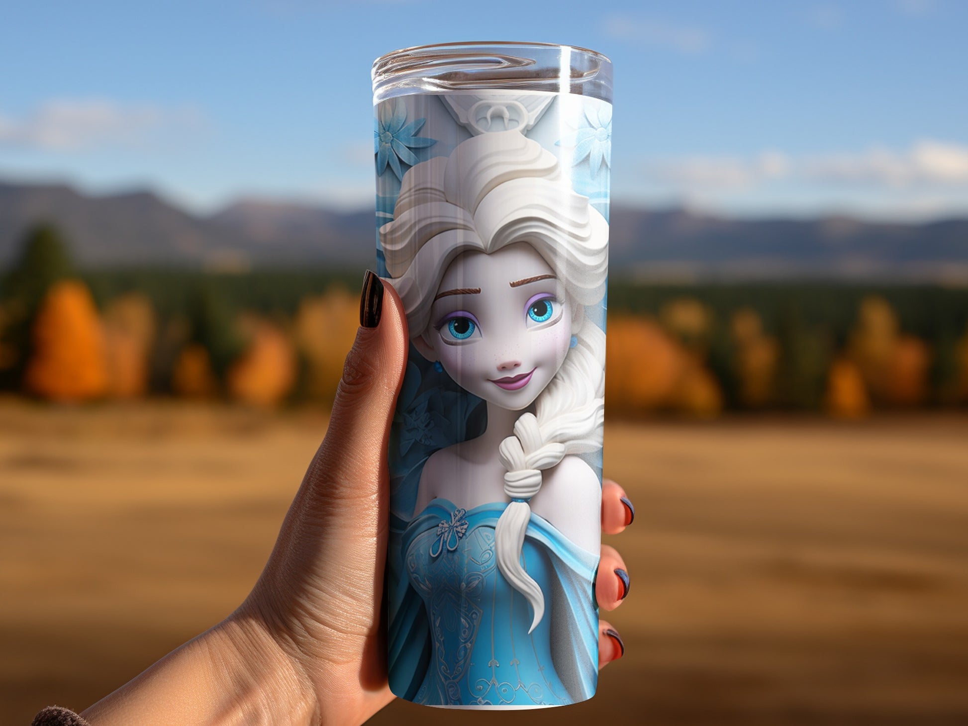 Frozen Princess Themed Insulated Tumbler Cup for Kids