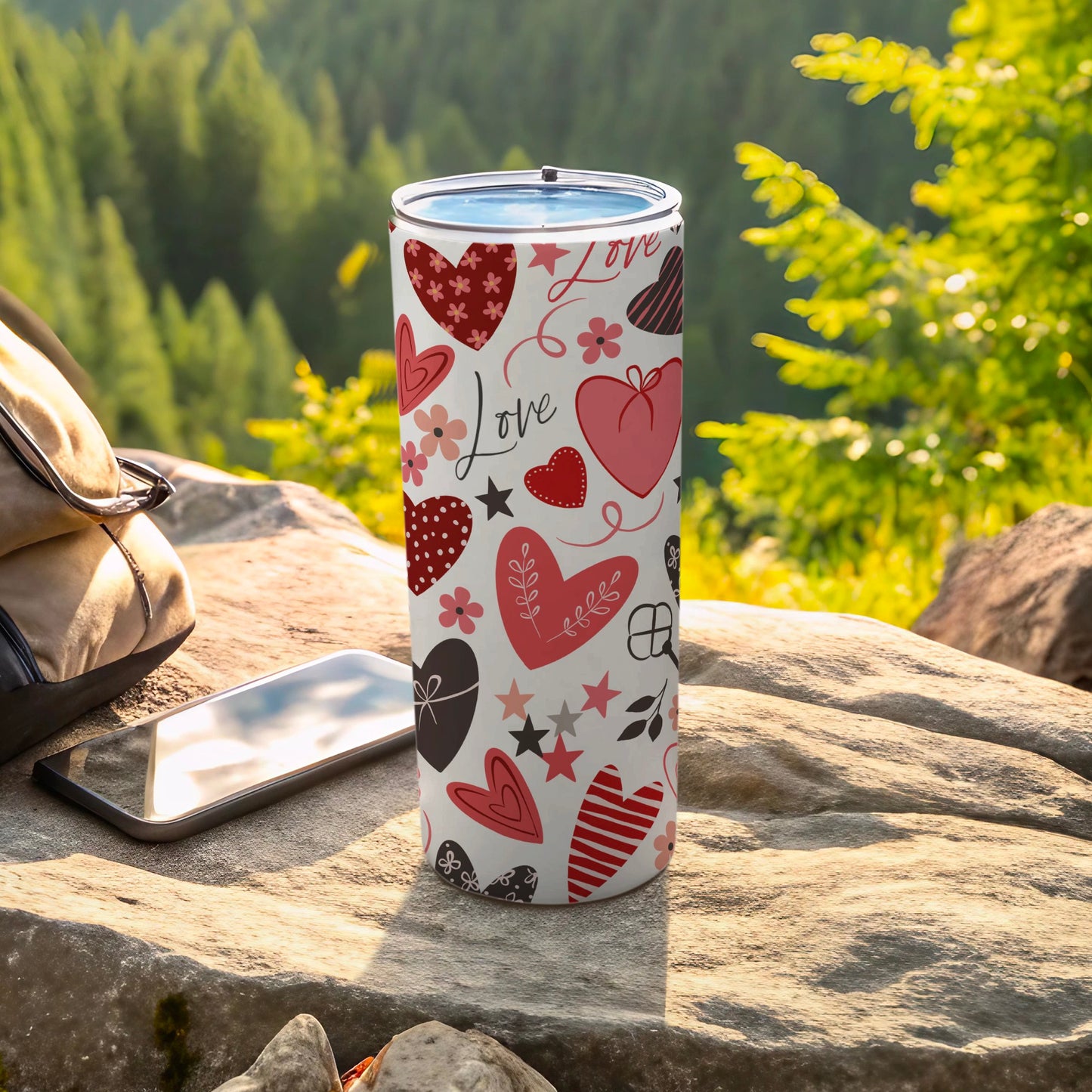 Hearts Love Stars Patterned Insulated Drinkware product type
