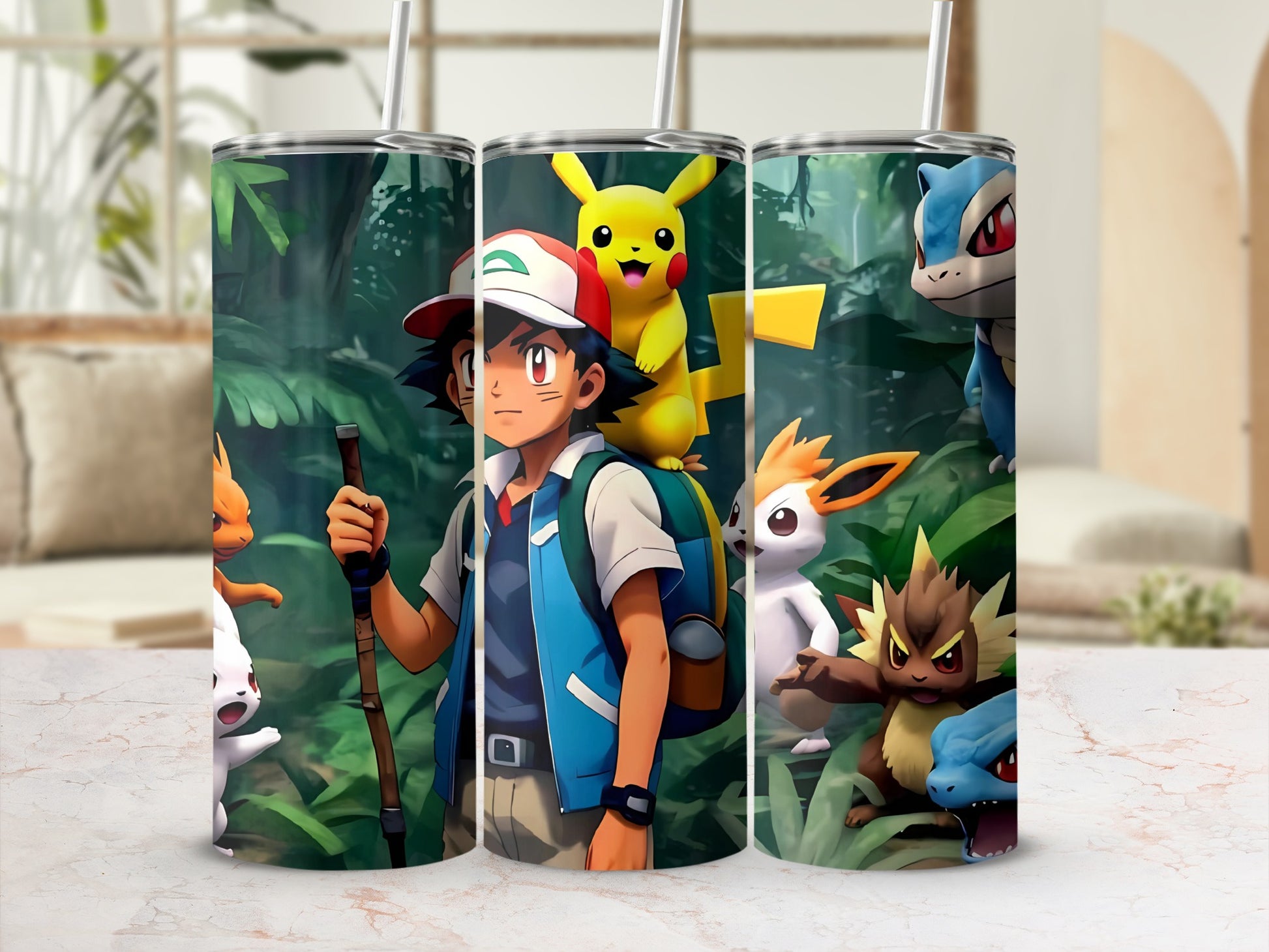 Vibrant Adventure Anime Characters Insulated Tumbler