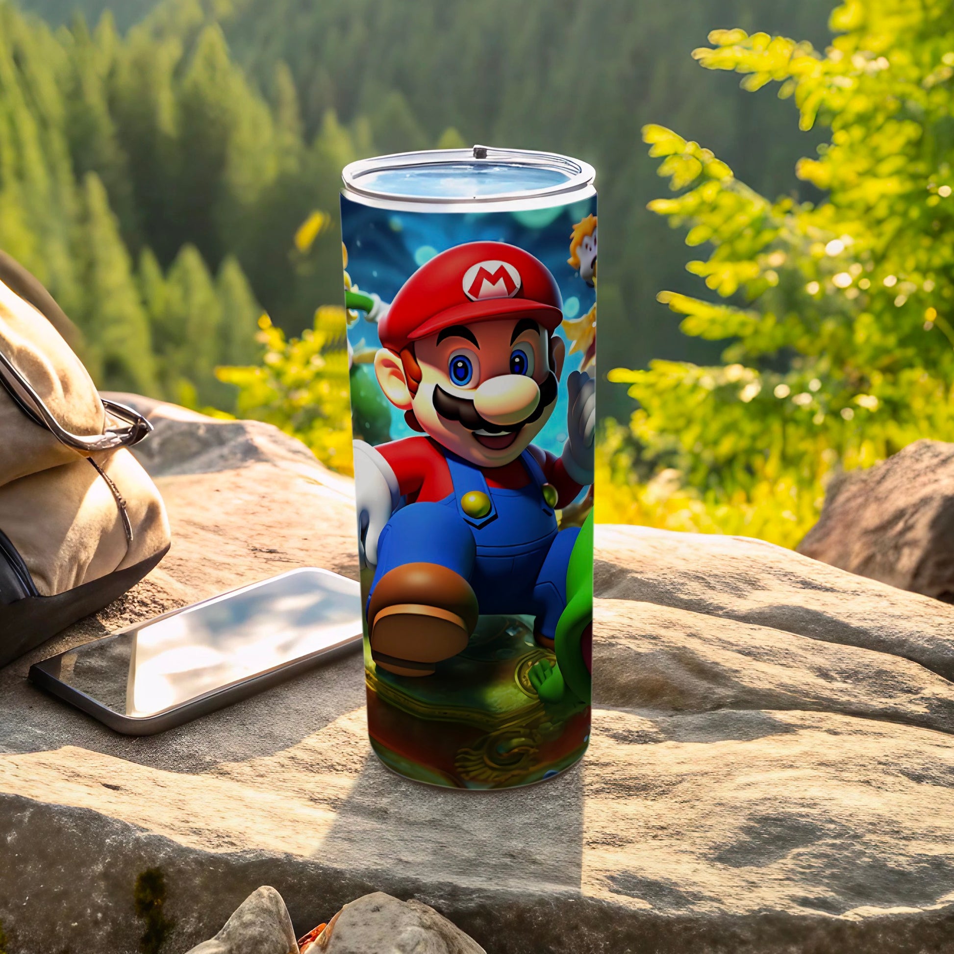Colorful Mario Adventure Design Tumbler Cup