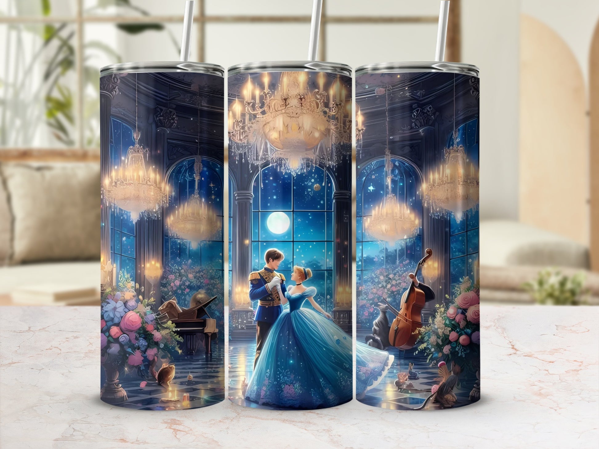 Enchanted Ballroom Scene Stainless Steel Tumbler