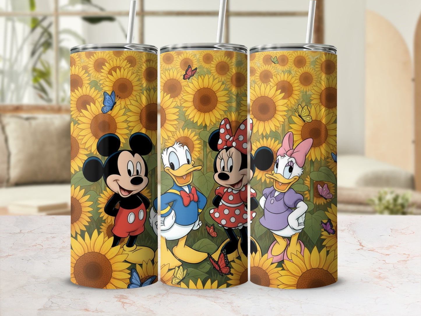 Sunflower and Characters Themed Tumbler Product