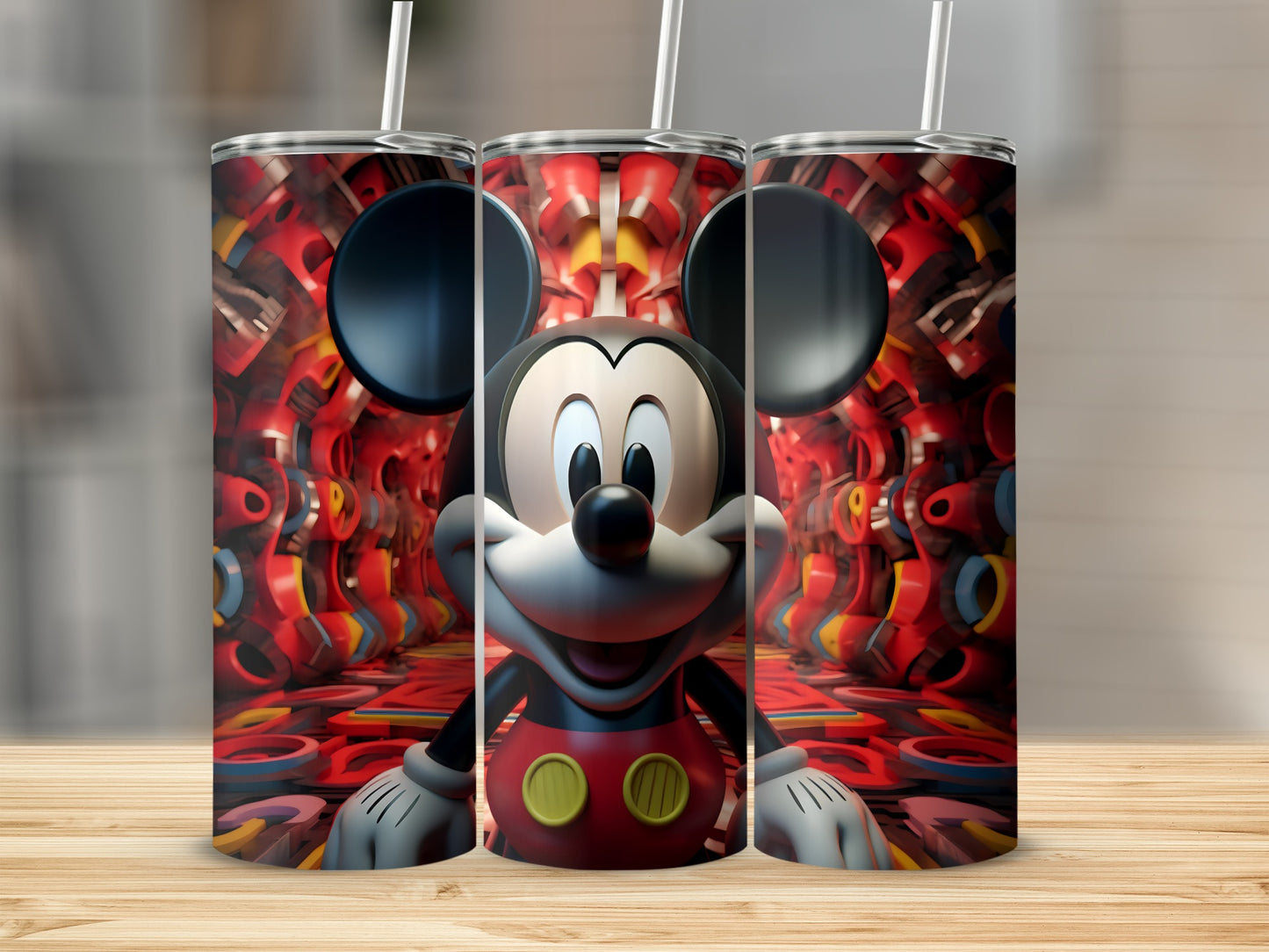 Vibrant Character Design Patterned Drinkware Cups