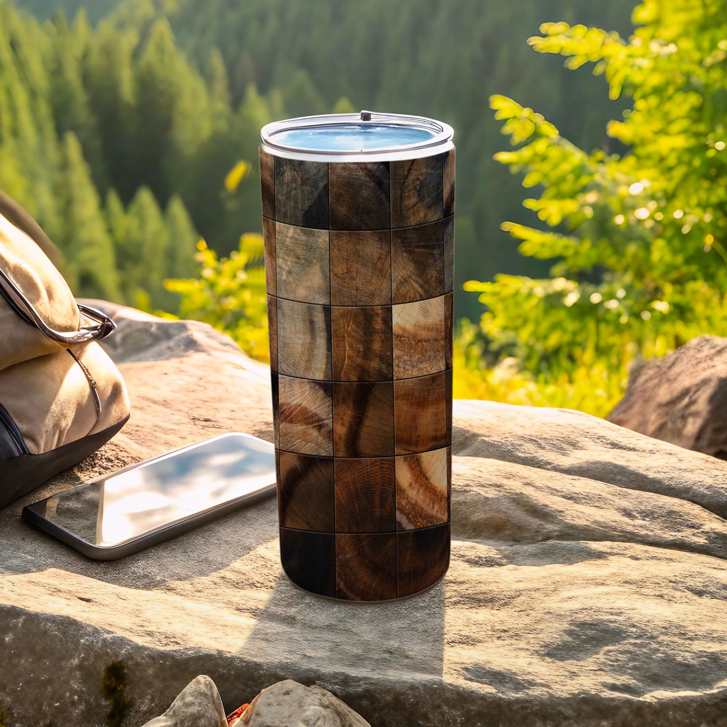Earthy Textured Block Design Nature Tumbler product type