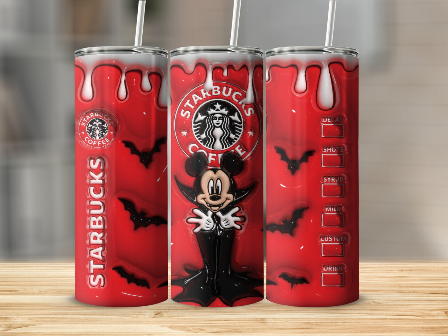 Starbucks Halloween Tumbler with Mickey Mouse Design